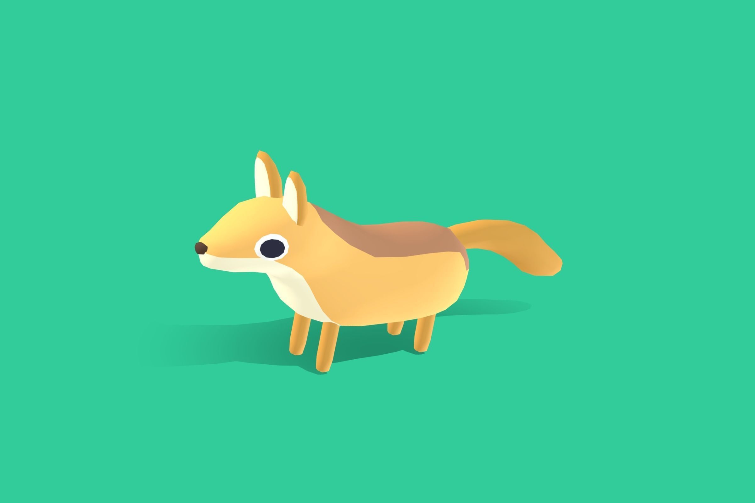Coyote - Quirky Series Low-poly 3D model_10