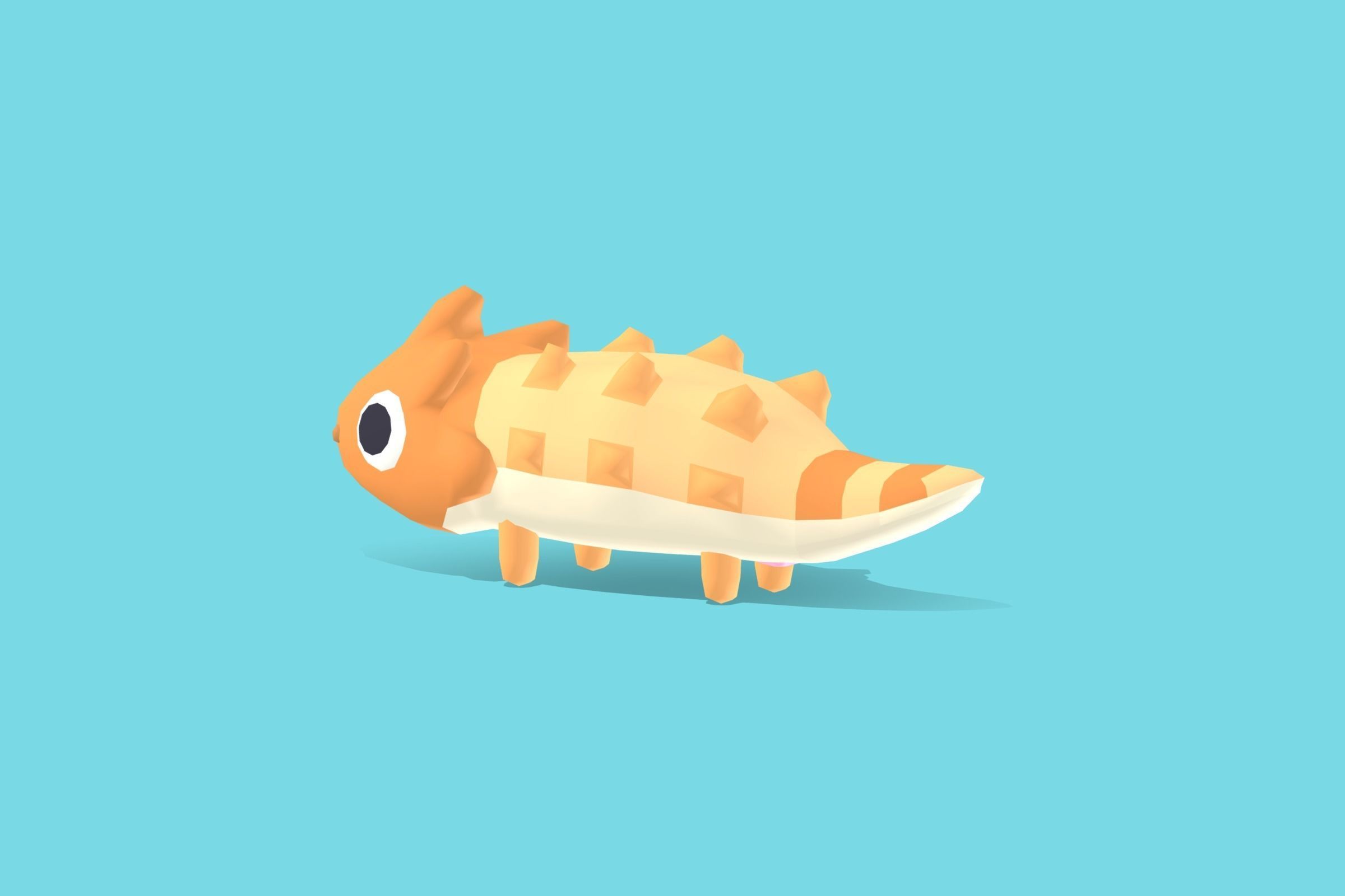 Horned Lizard - Quirky Series Low-poly 3D model_1