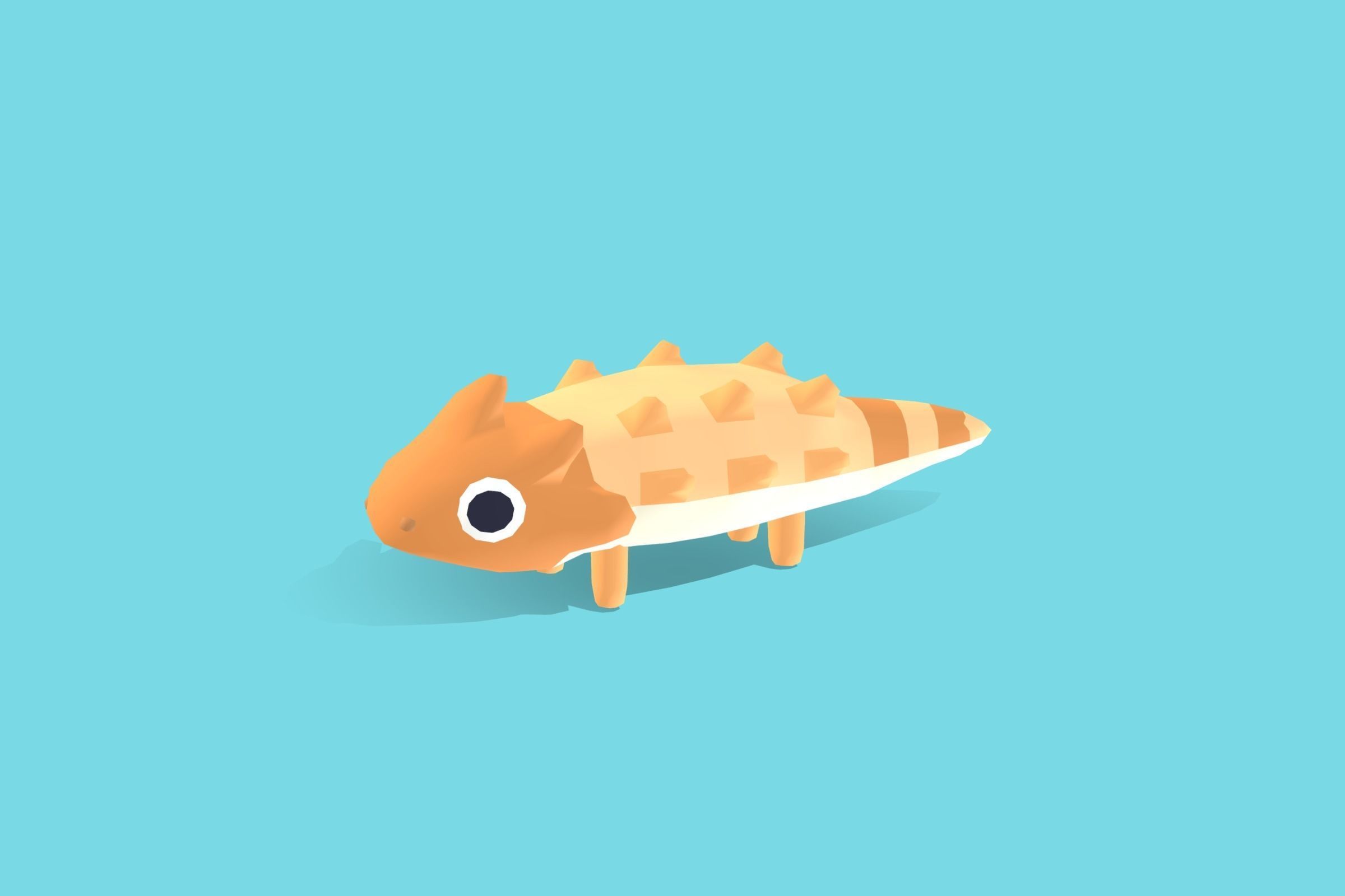Horned Lizard - Quirky Series Low-poly 3D model_11