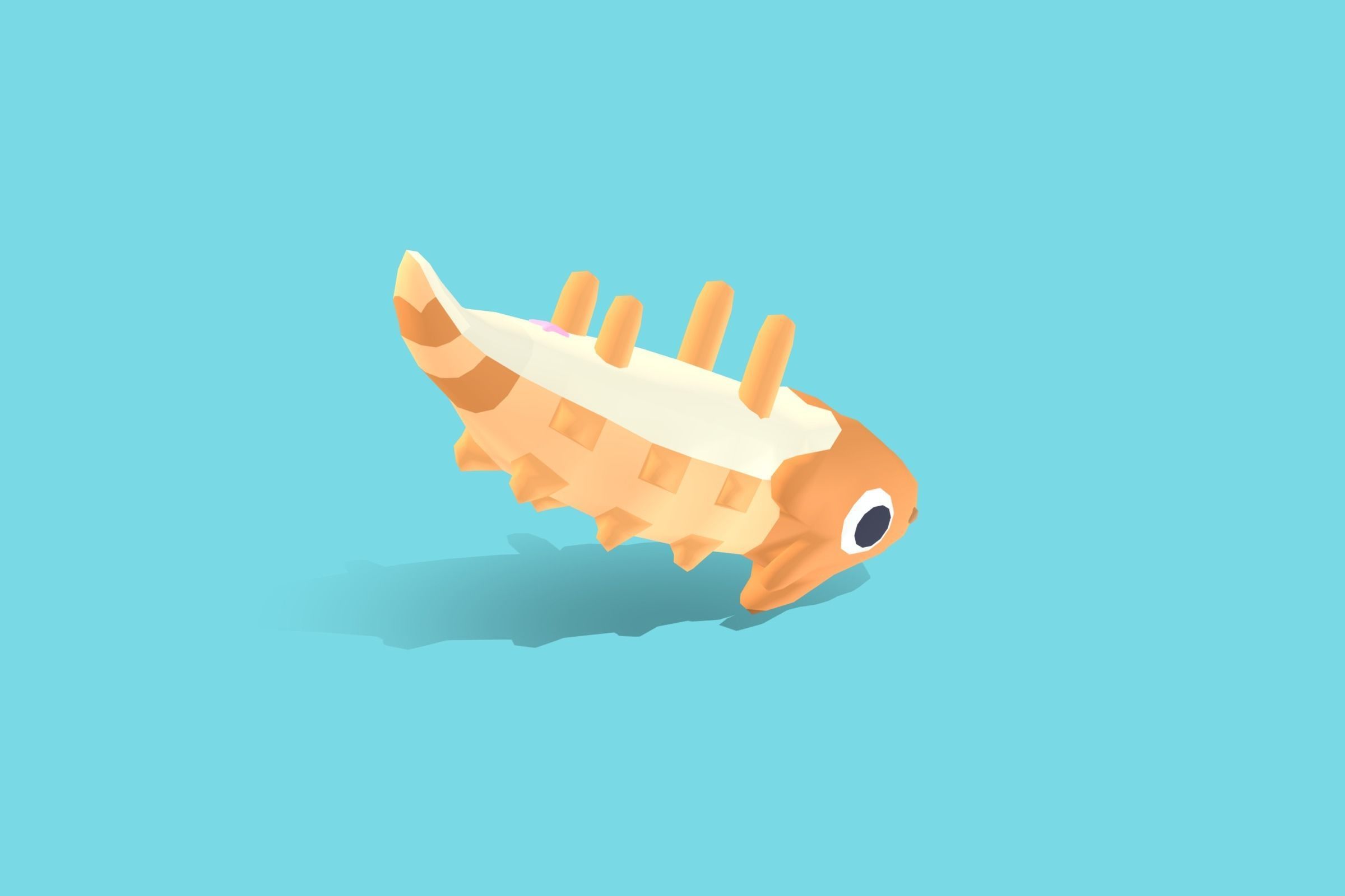 Horned Lizard - Quirky Series Low-poly 3D model_7