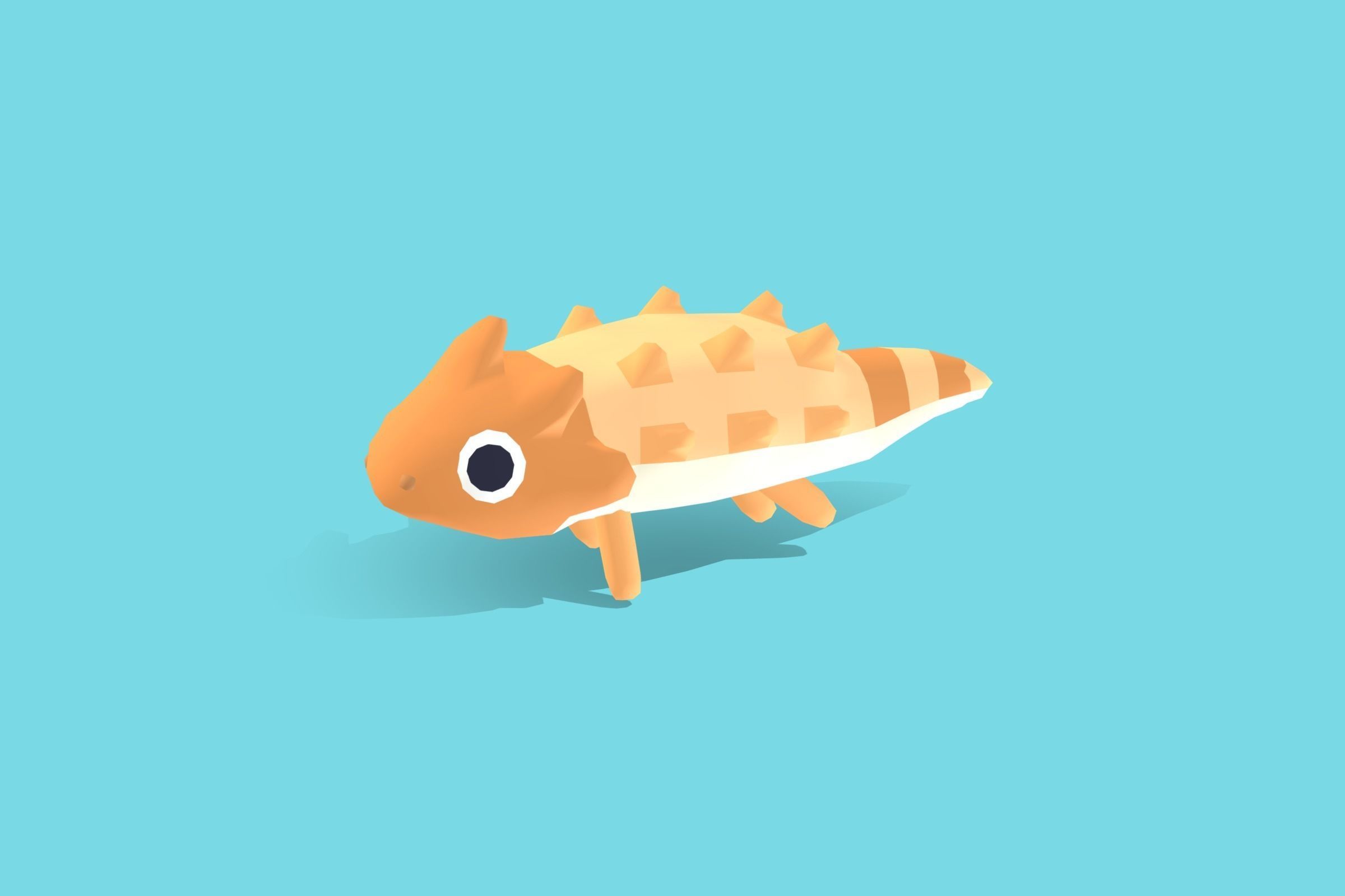 Horned Lizard - Quirky Series Low-poly 3D model_13