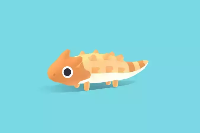 Horned Lizard - Quirky Series Low-poly 3D model