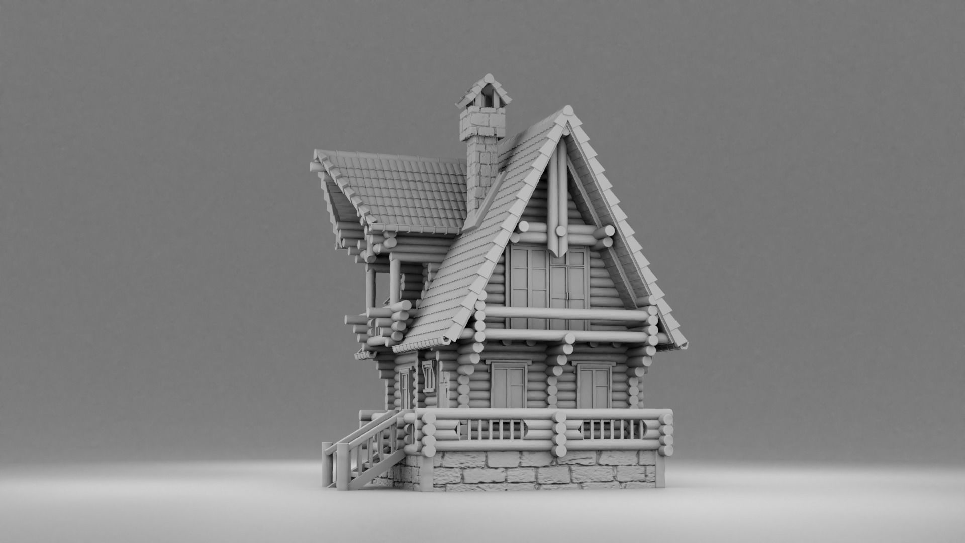 Small slavic house 3D print model_1