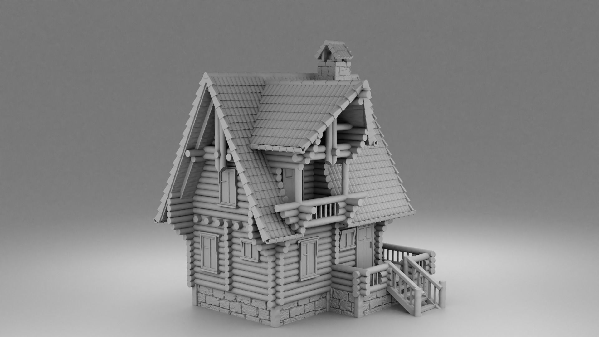 Small slavic house 3D print model_4