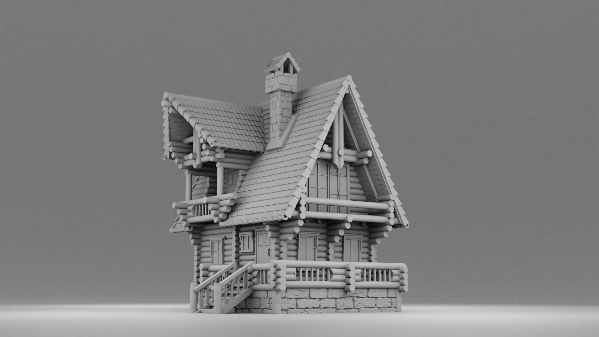 Small slavic house 3D print model_3