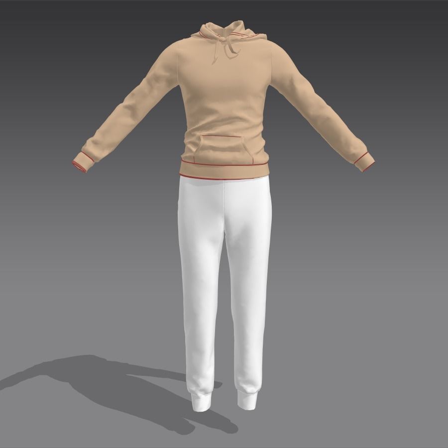Sweatshirt and Sweatpants 3D model_4