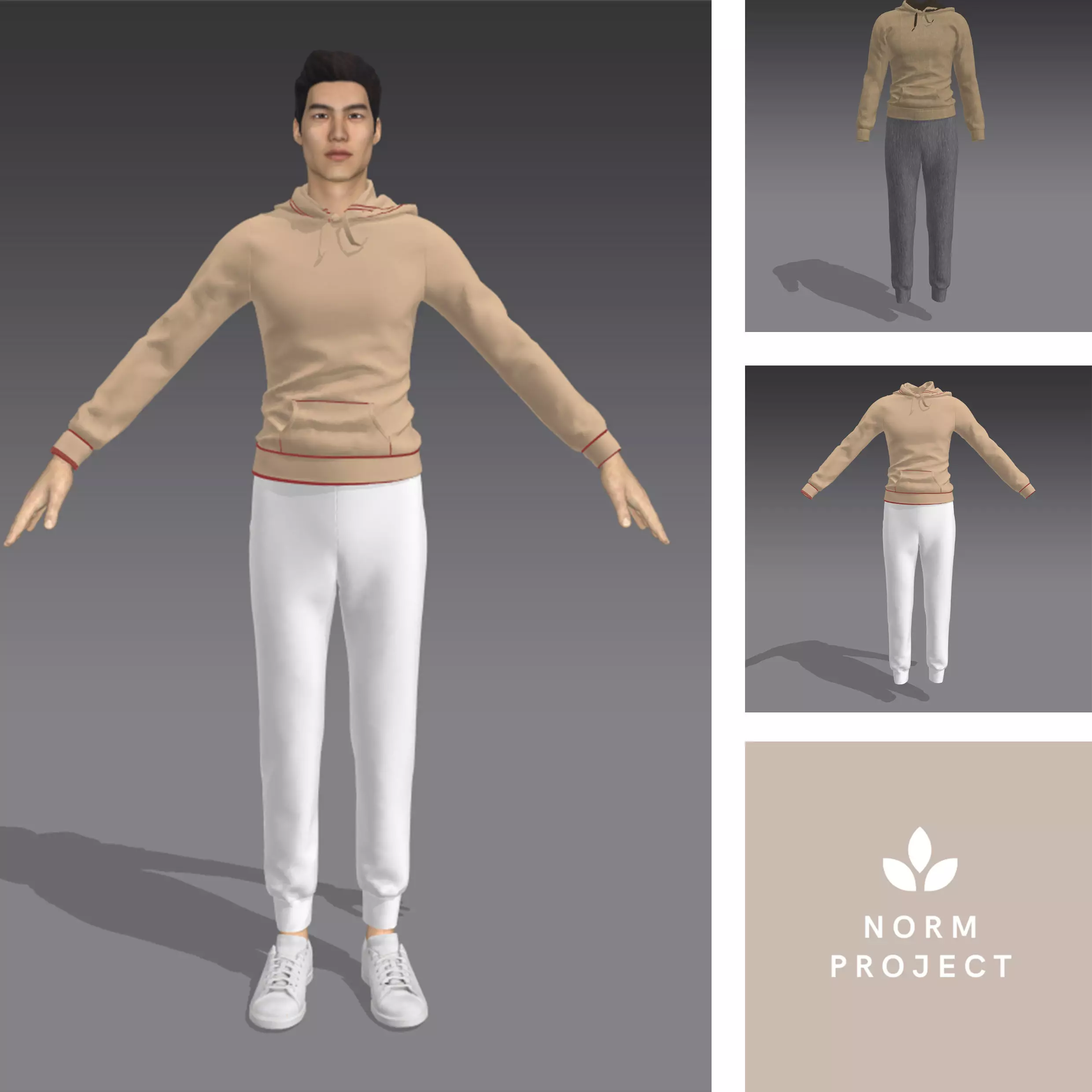 Sweatshirt and Sweatpants 3D model_0