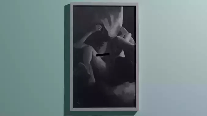 Painting - original Kiss of Eros