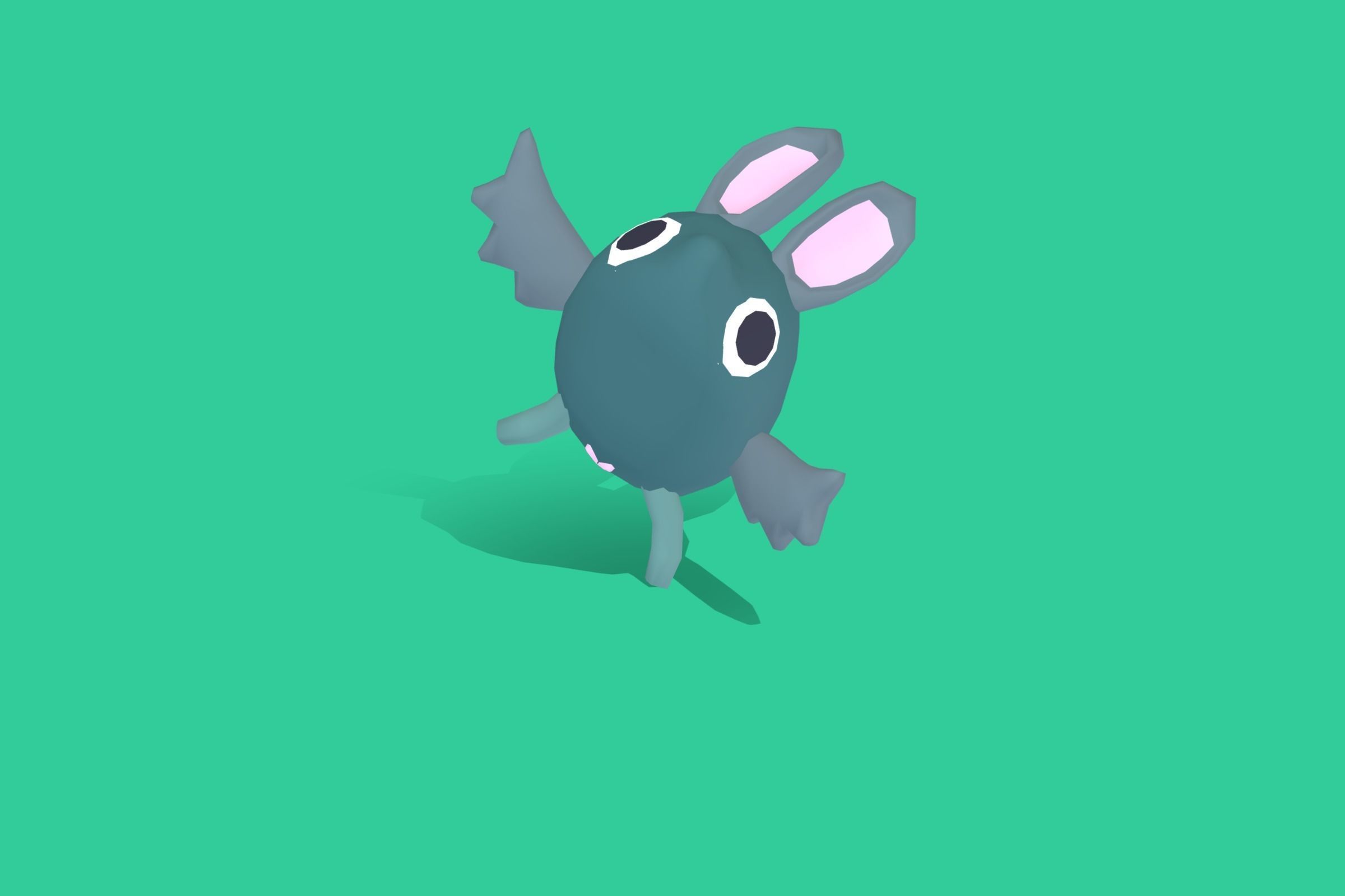 Bat - Quirky Series Low-poly 3D model_13