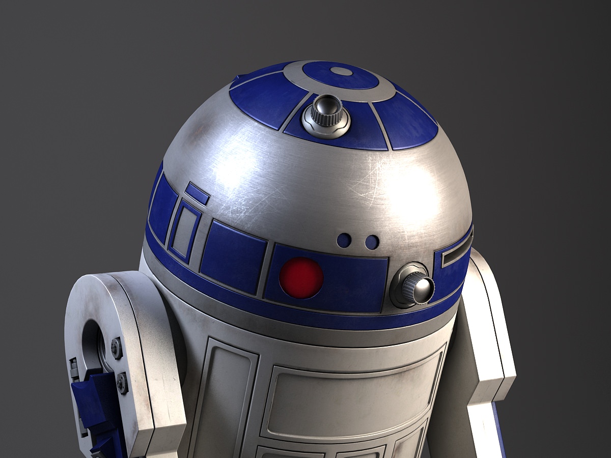 R2D2 Star Wars Droid Robot 3D model_7