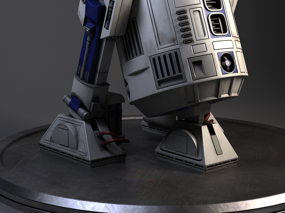 R2D2 Star Wars Droid Robot 3D model_6