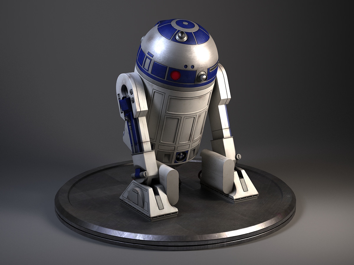 R2D2 Star Wars Droid Robot 3D model_5