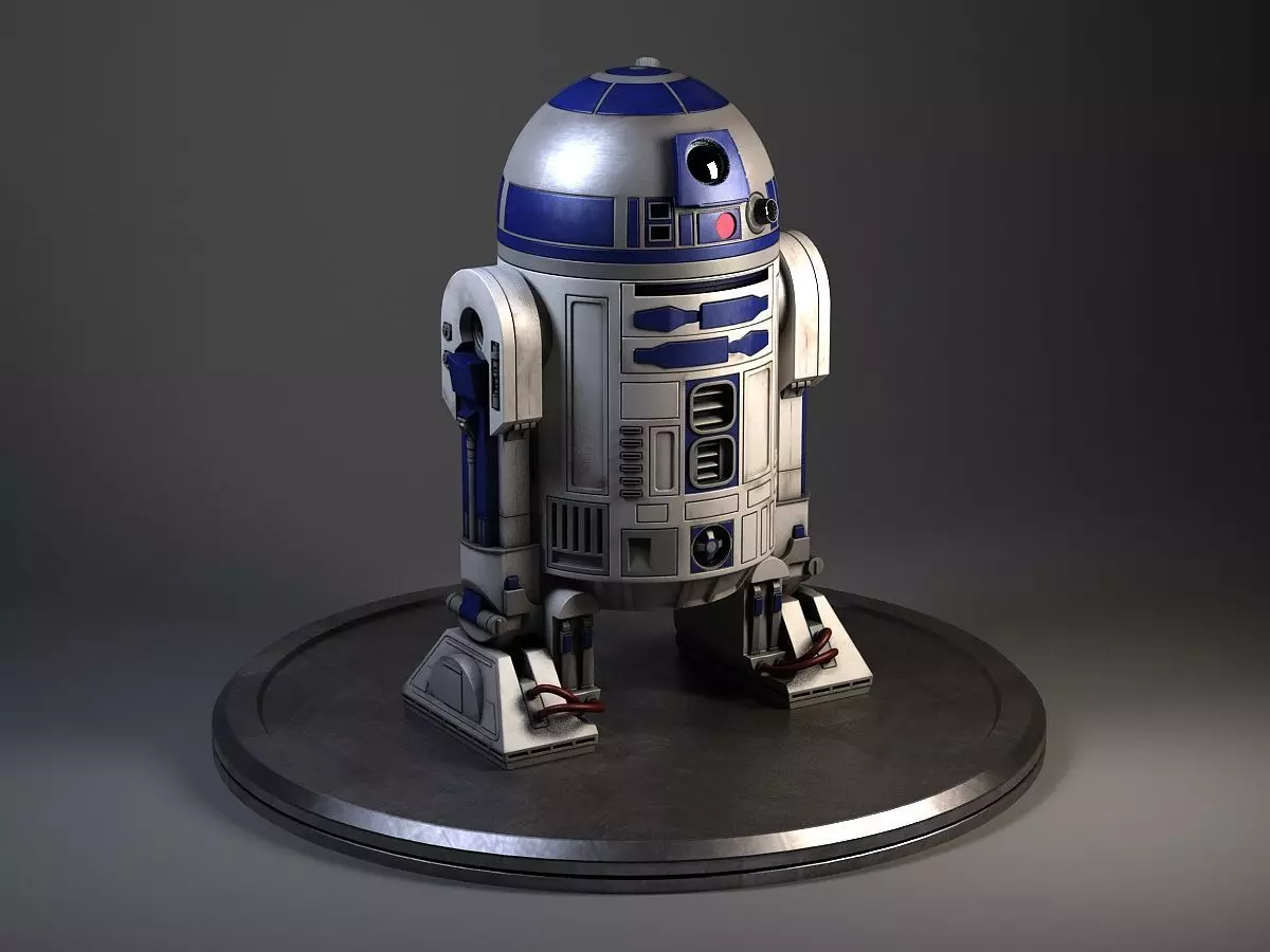 R2D2 Star Wars Droid Robot 3D model_0
