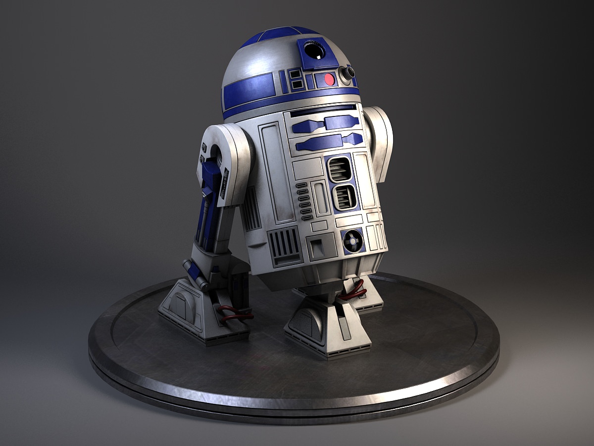 R2D2 Star Wars Droid Robot 3D model_4