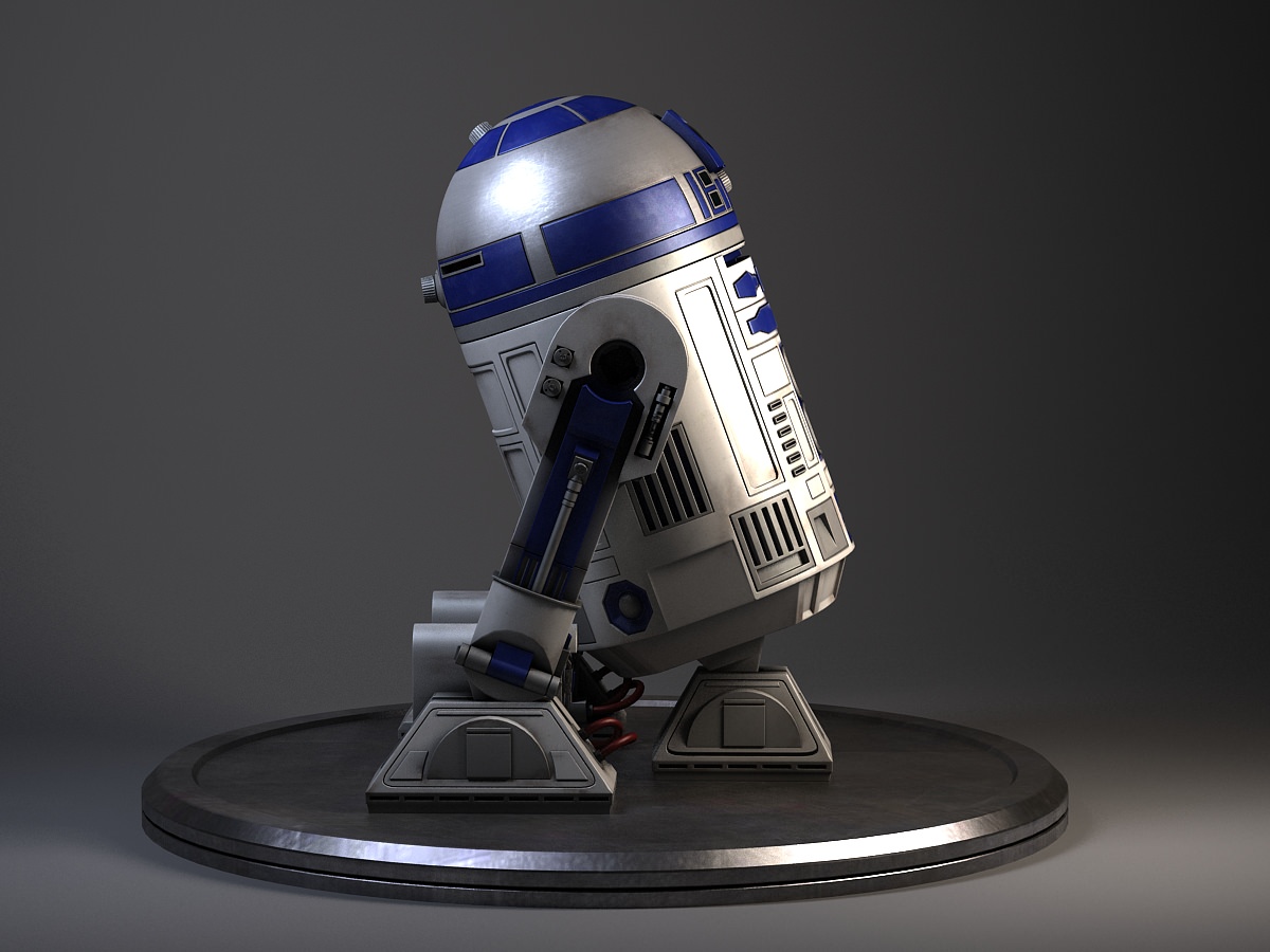 R2D2 Star Wars Droid Robot 3D model_2
