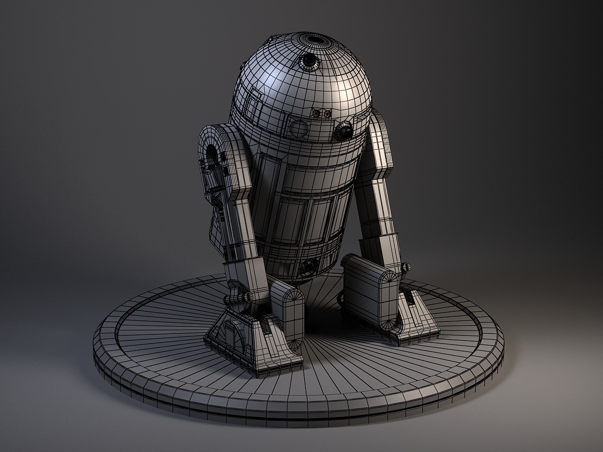 R2D2 Star Wars Droid Robot 3D model_10