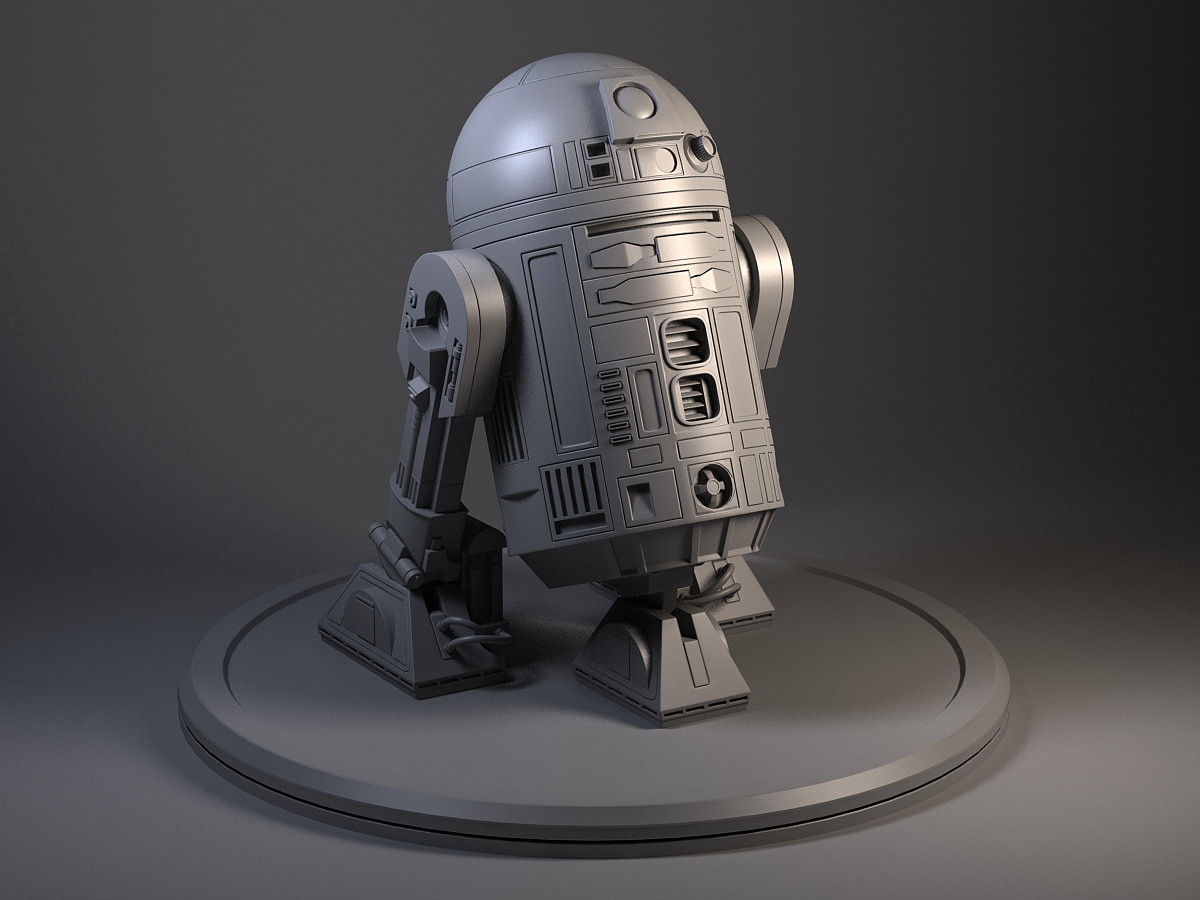 R2D2 Star Wars Droid Robot 3D model_3