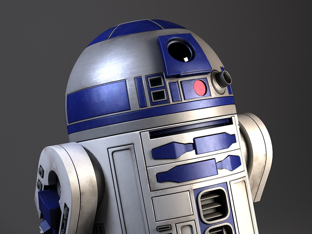 R2D2 Star Wars Droid Robot 3D model_1