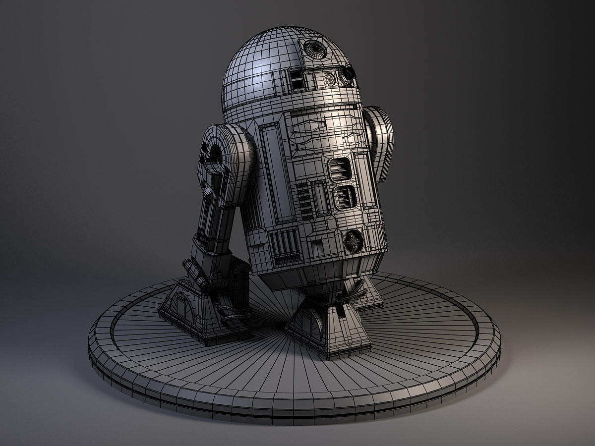 R2D2 Star Wars Droid Robot 3D model_9