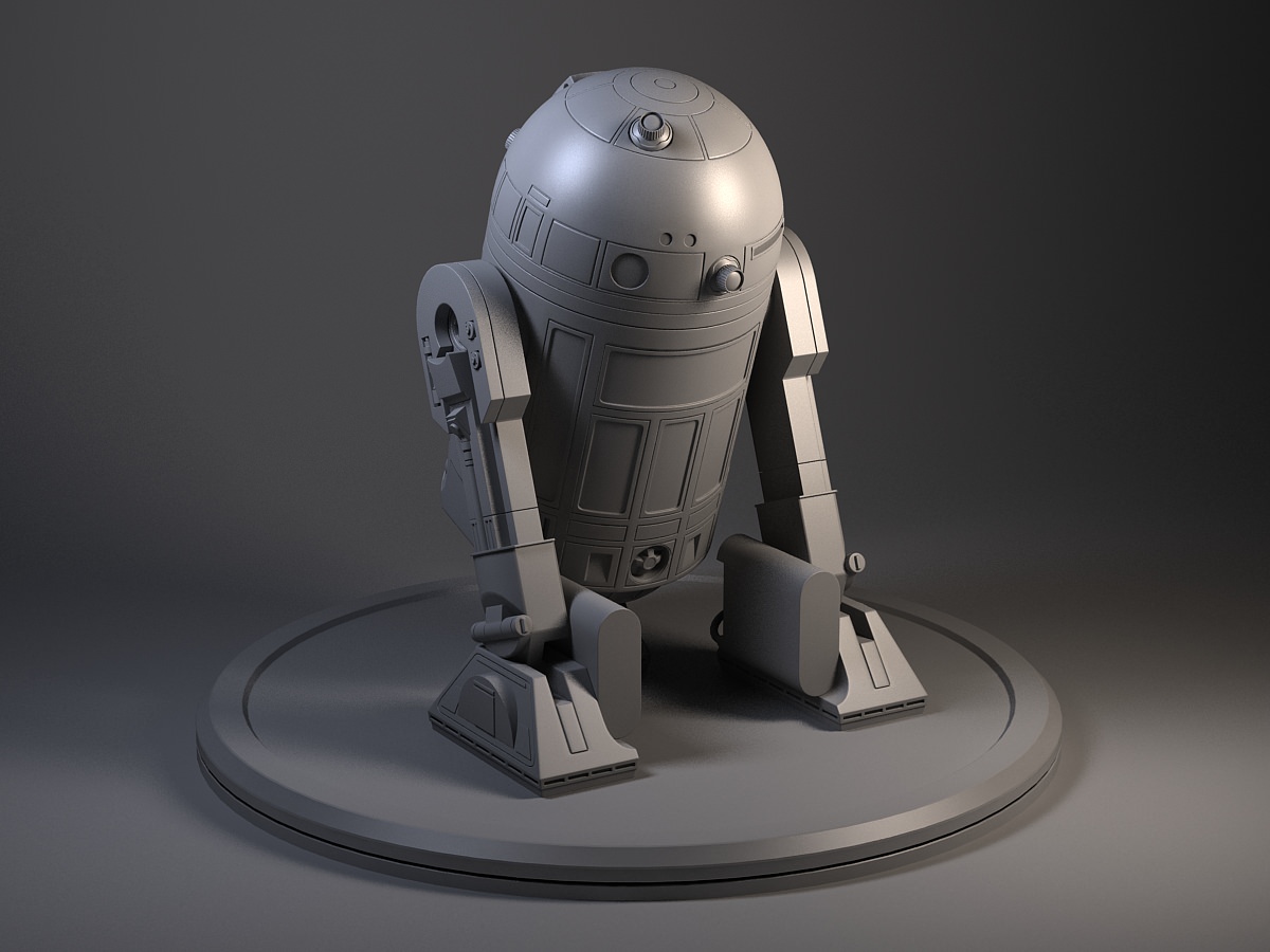 R2D2 Star Wars Droid Robot 3D model_11