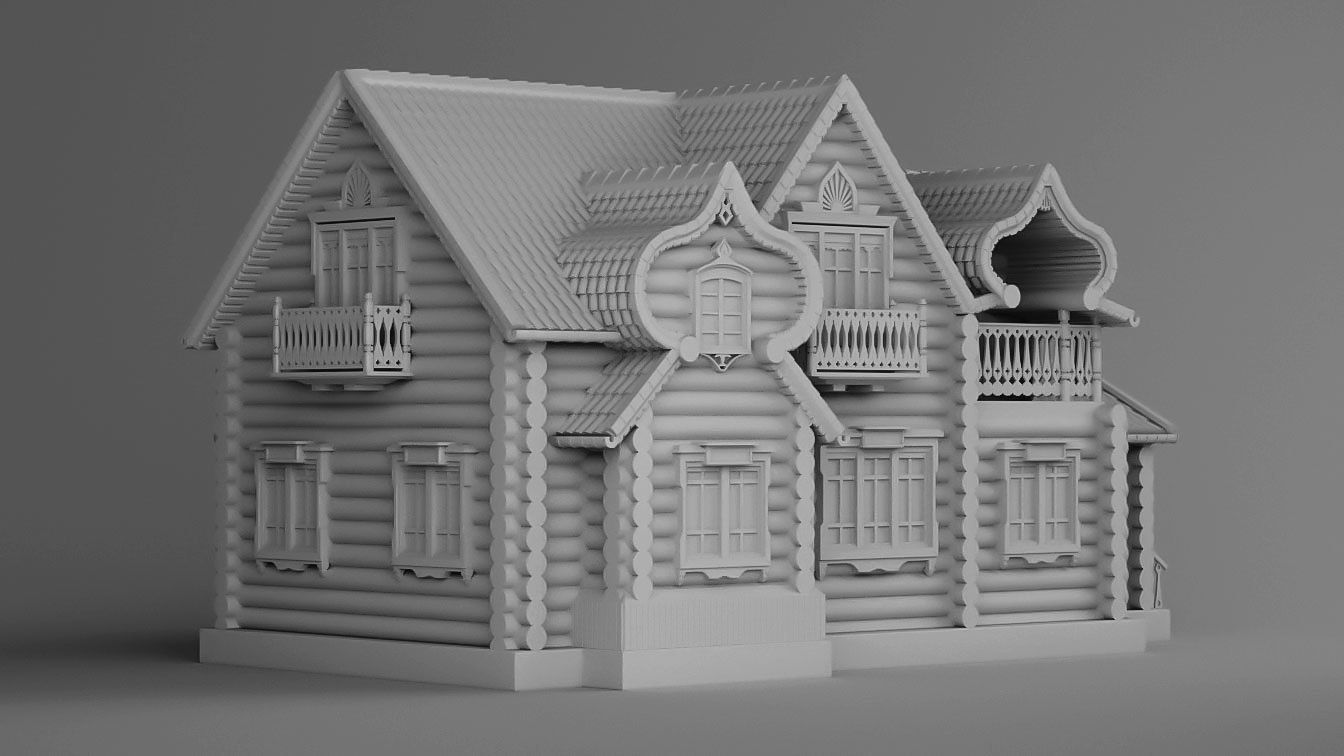 Big slavic house 3D print model_2