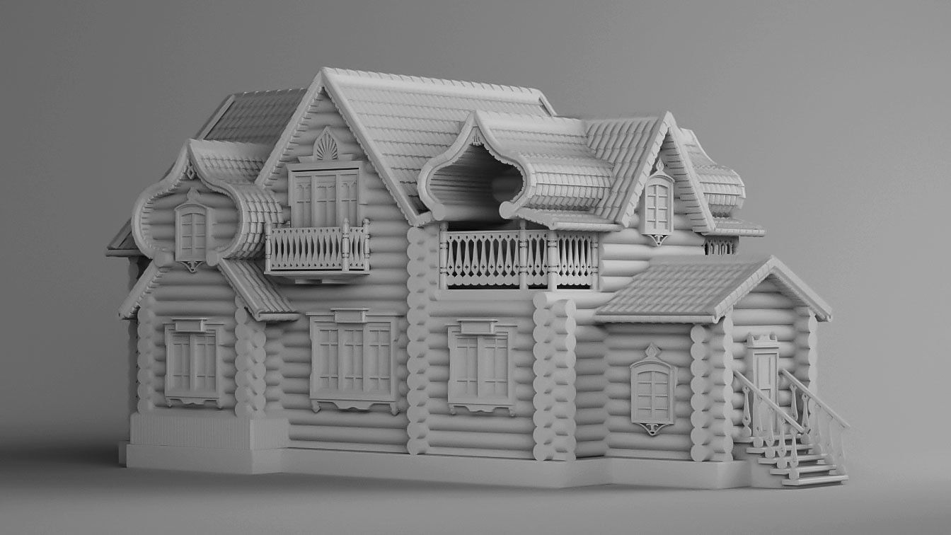 Big slavic house 3D print model_1