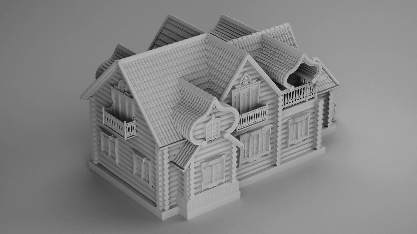 Big slavic house 3D print model_3