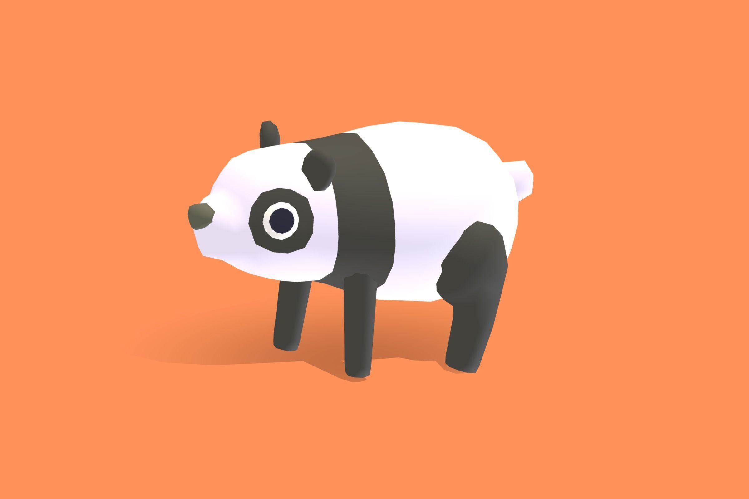 Panda - Quirky Series Low-poly 3D model_6