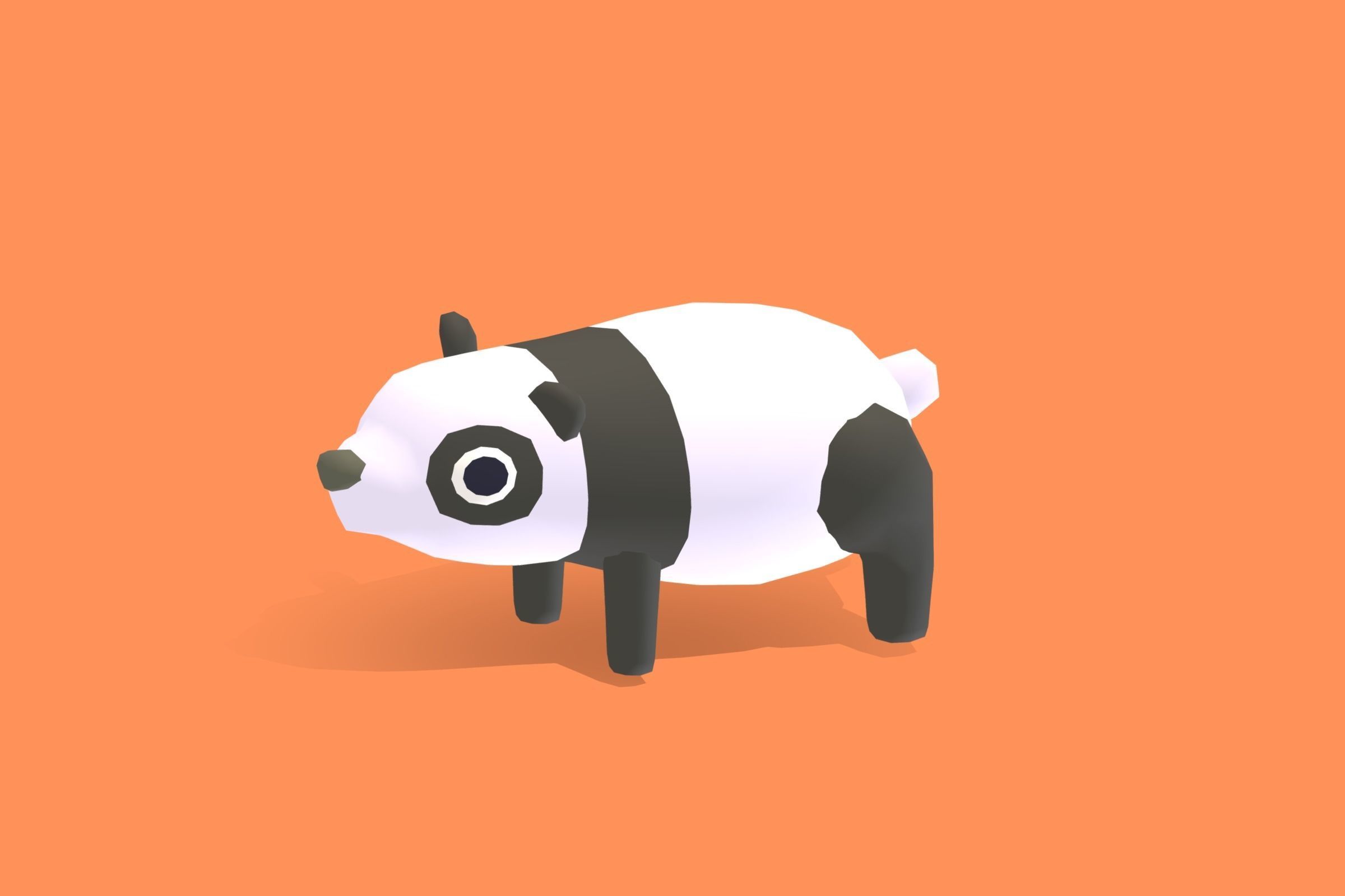 Panda - Quirky Series Low-poly 3D model_4