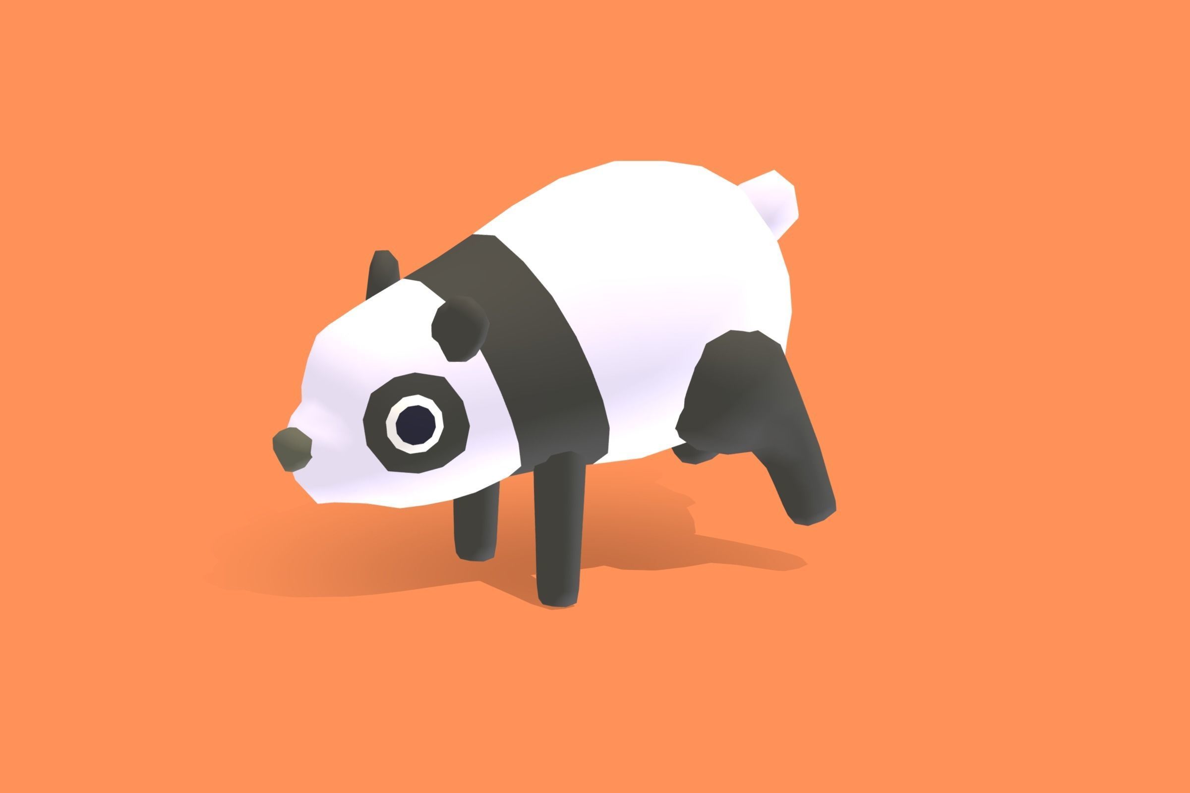Panda - Quirky Series Low-poly 3D model_12