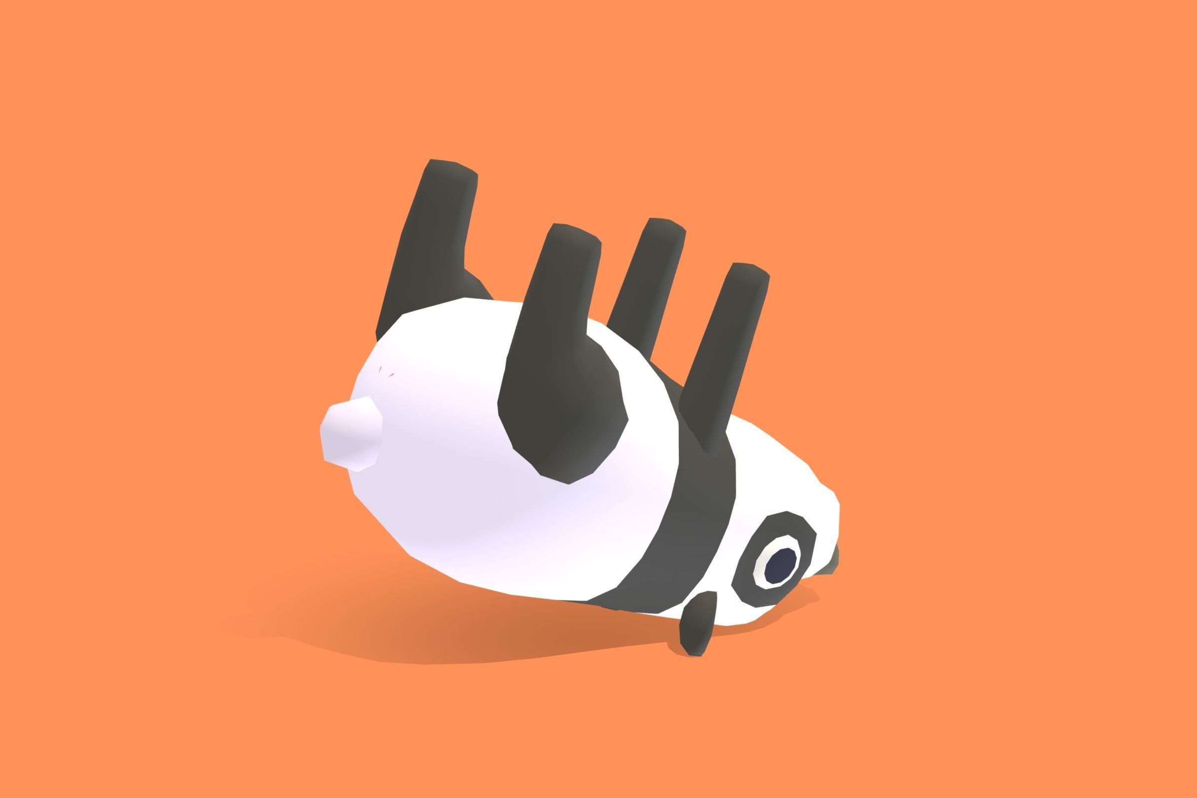 Panda - Quirky Series Low-poly 3D model_5