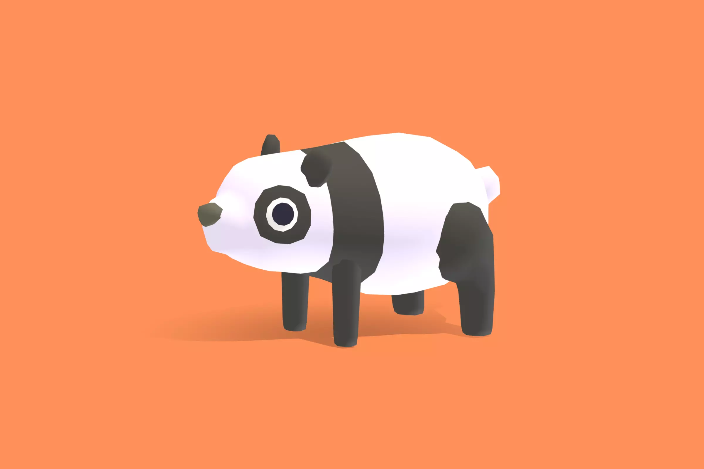 Panda - Quirky Series Low-poly 3D model_0