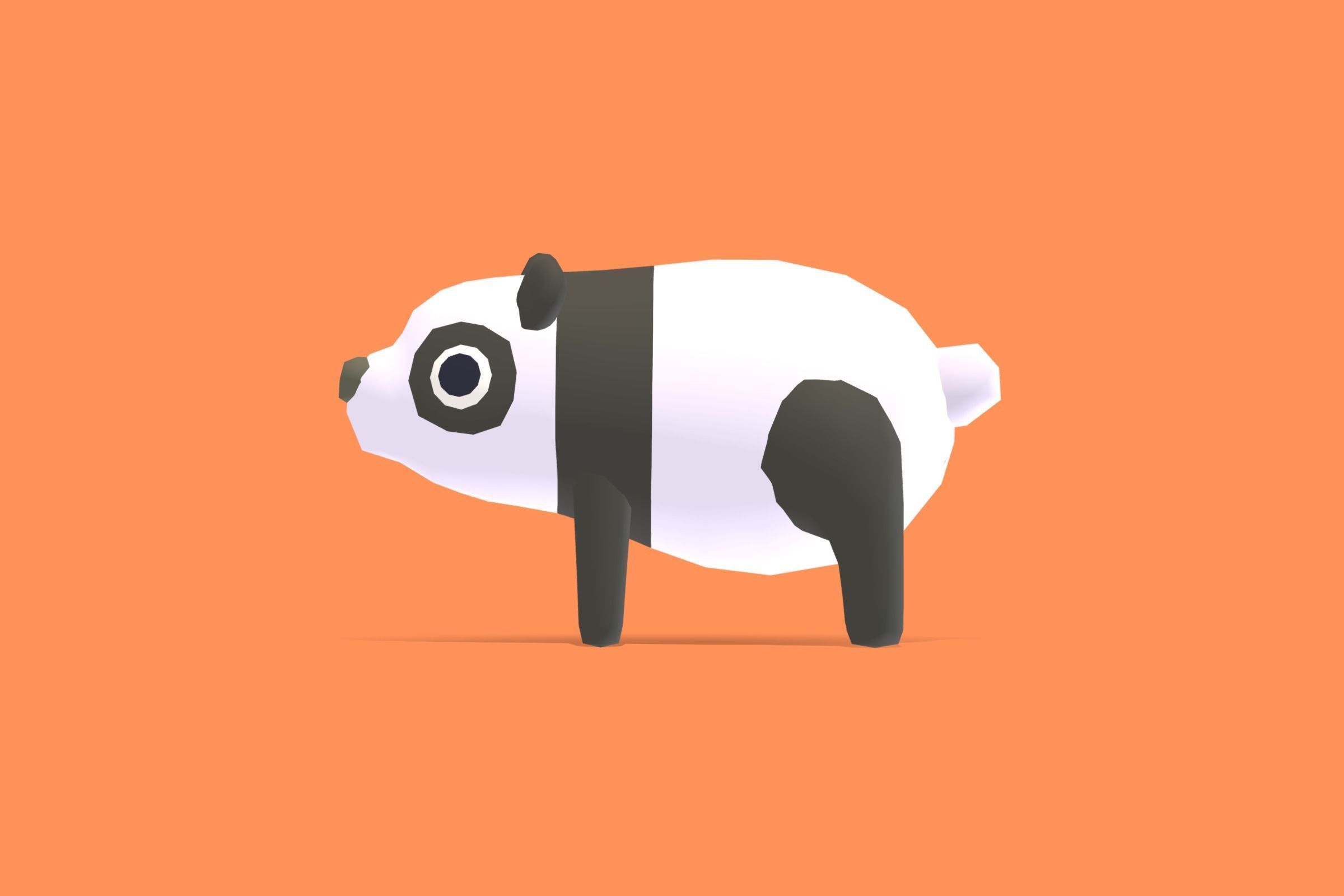 Panda - Quirky Series Low-poly 3D model_2
