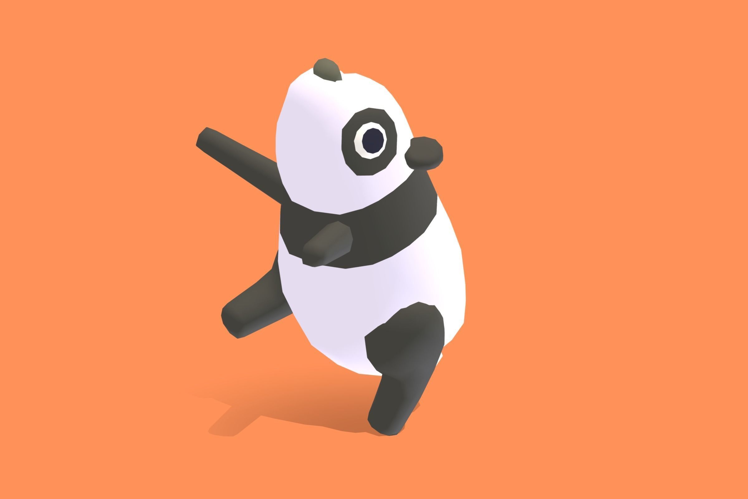 Panda - Quirky Series Low-poly 3D model_11