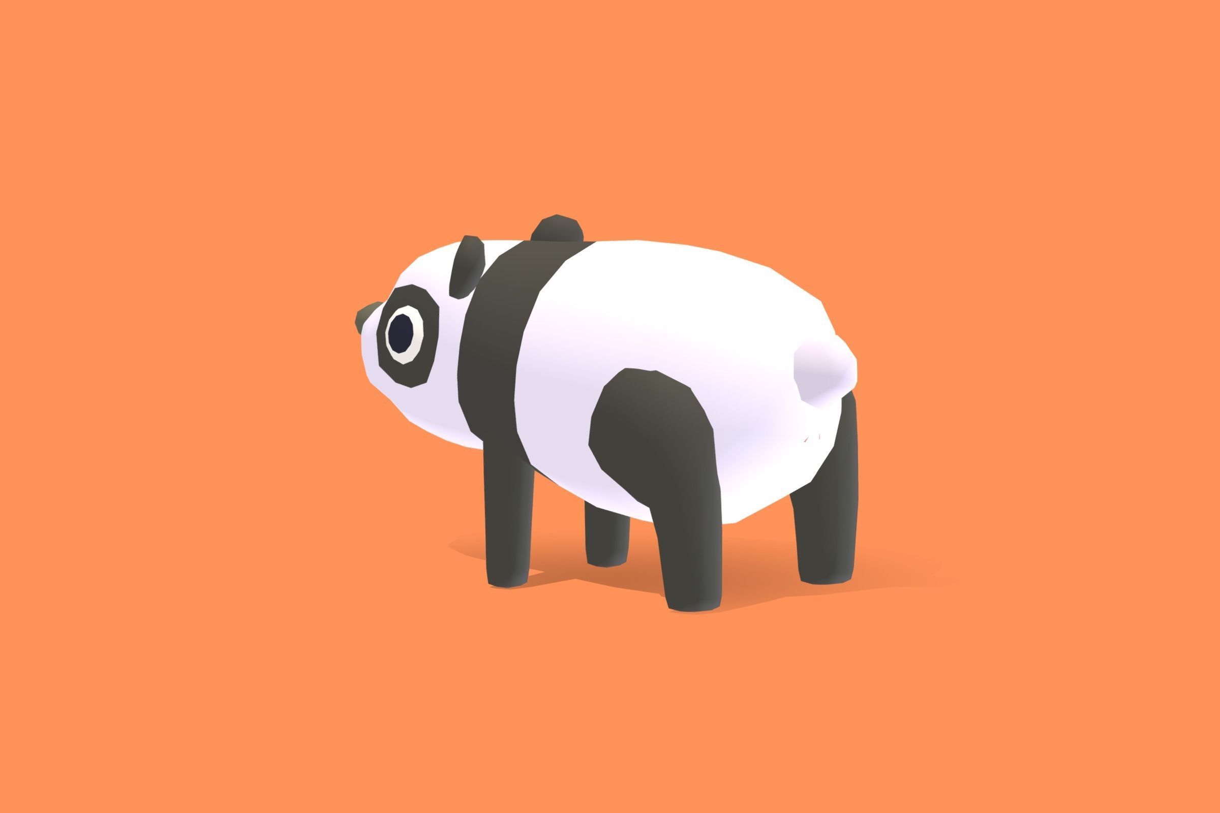 Panda - Quirky Series Low-poly 3D model_1