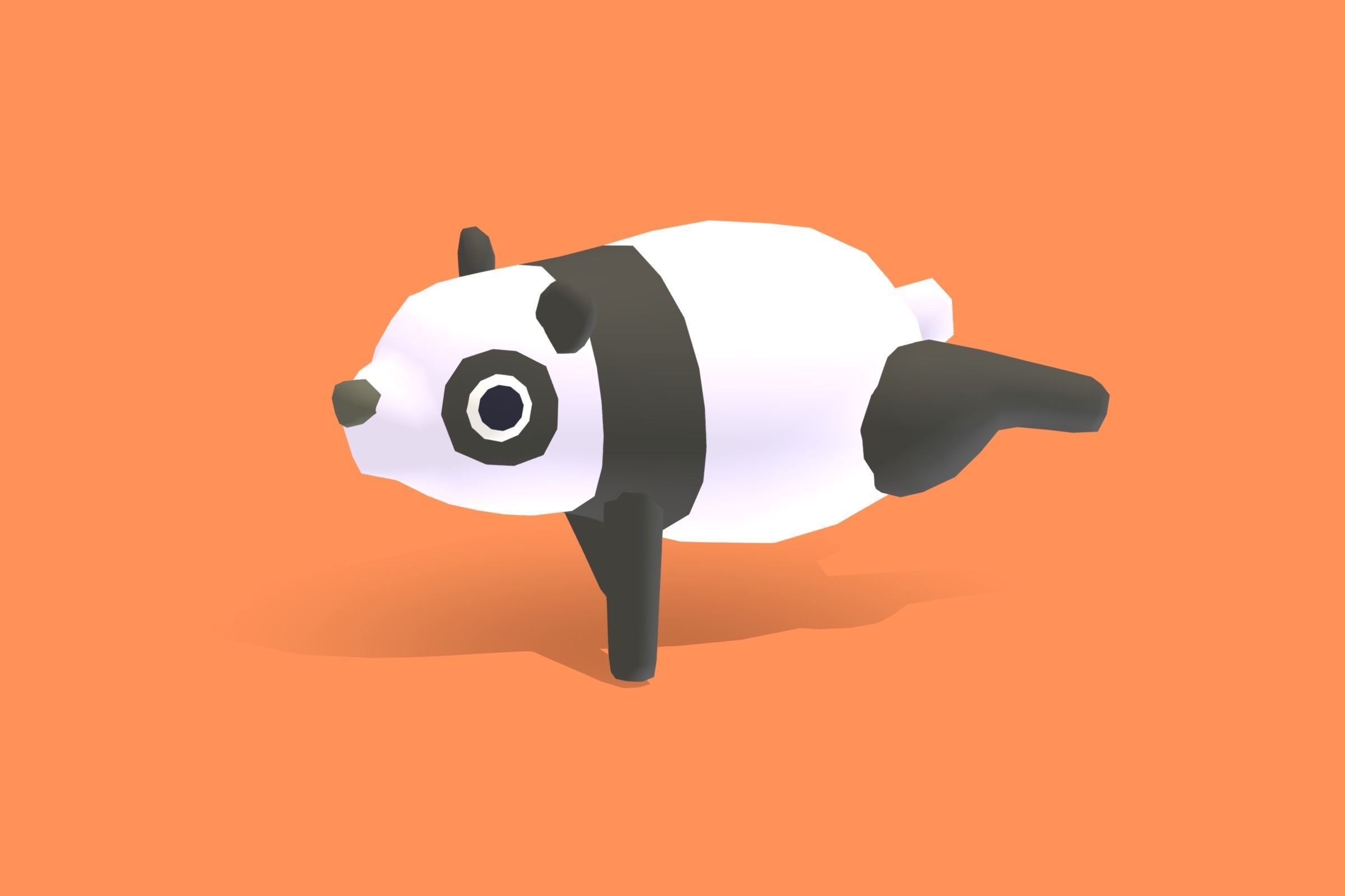 Panda - Quirky Series Low-poly 3D model_13