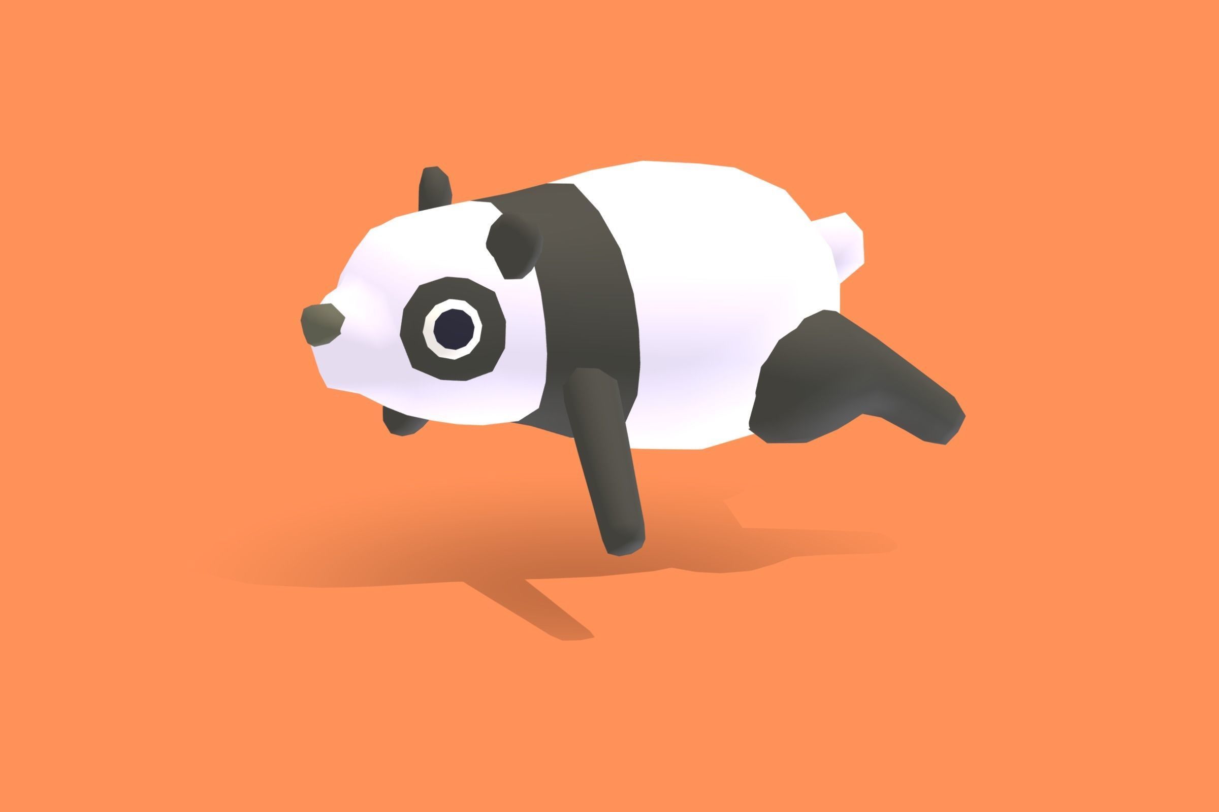 Panda - Quirky Series Low-poly 3D model_3