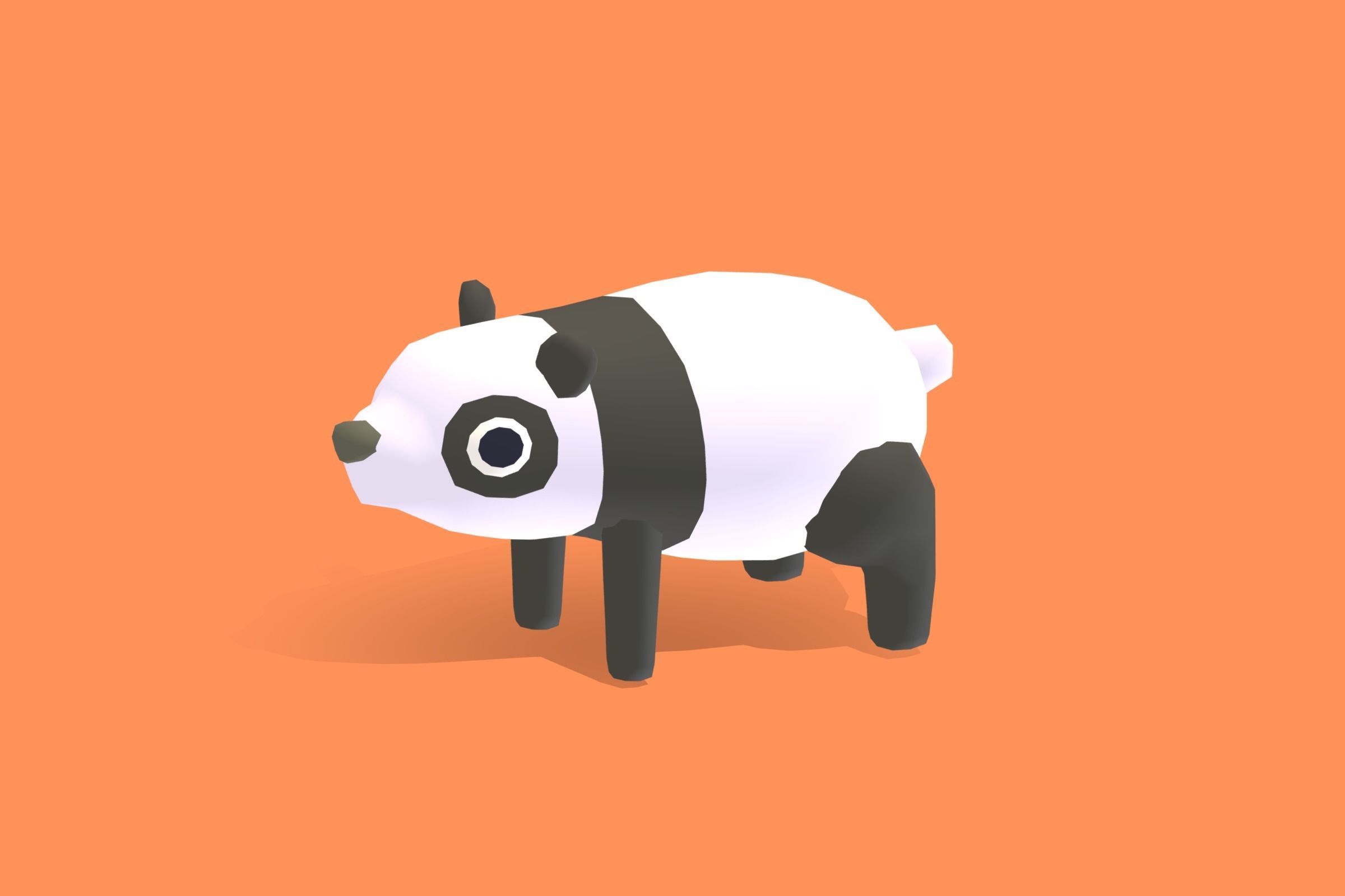 Panda - Quirky Series Low-poly 3D model_8