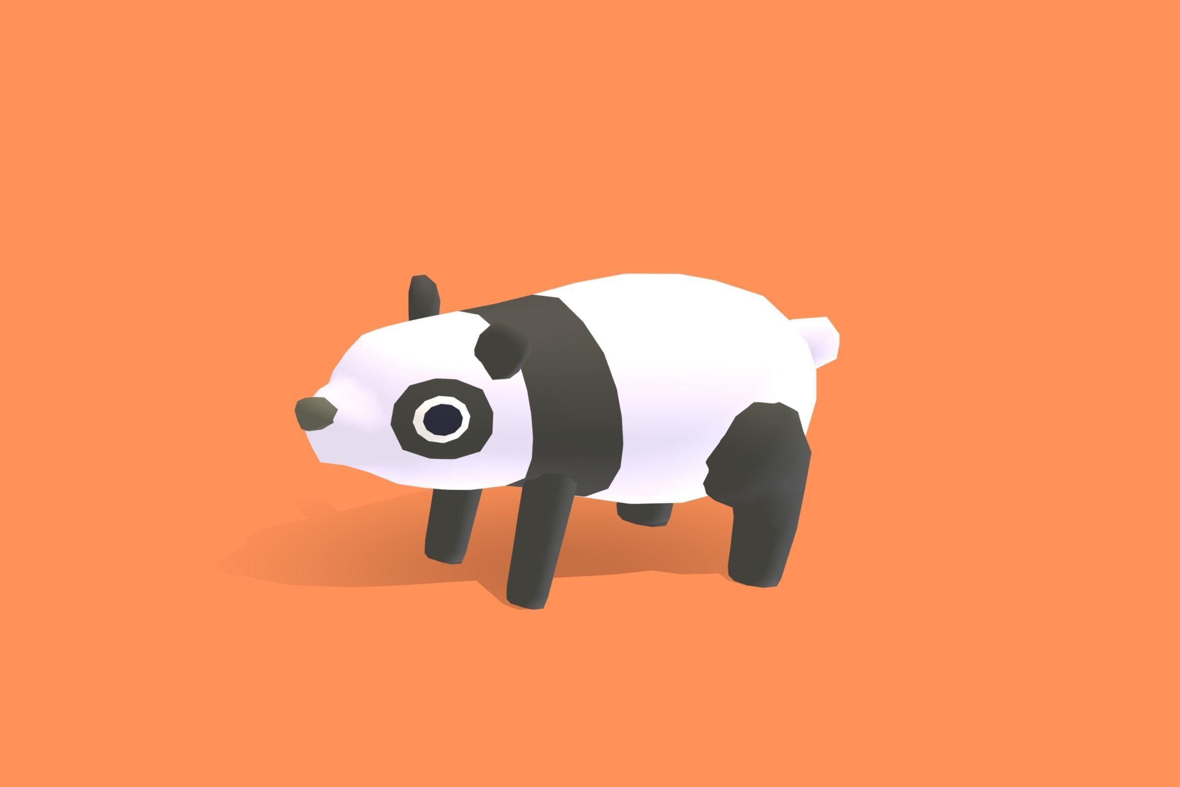 Panda - Quirky Series Low-poly 3D model_9