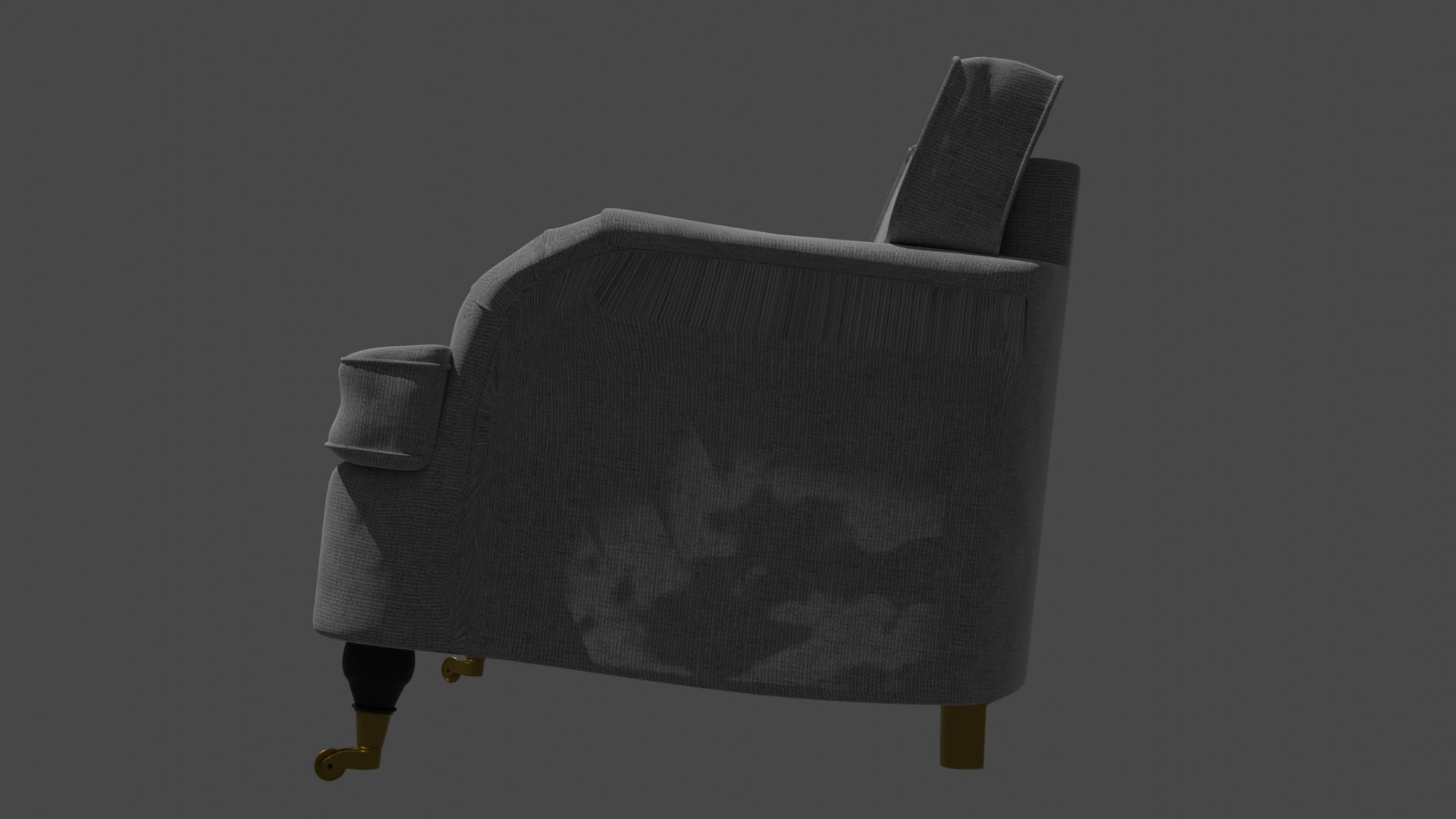 2 sofa collection armchair Low-poly 3D model_2