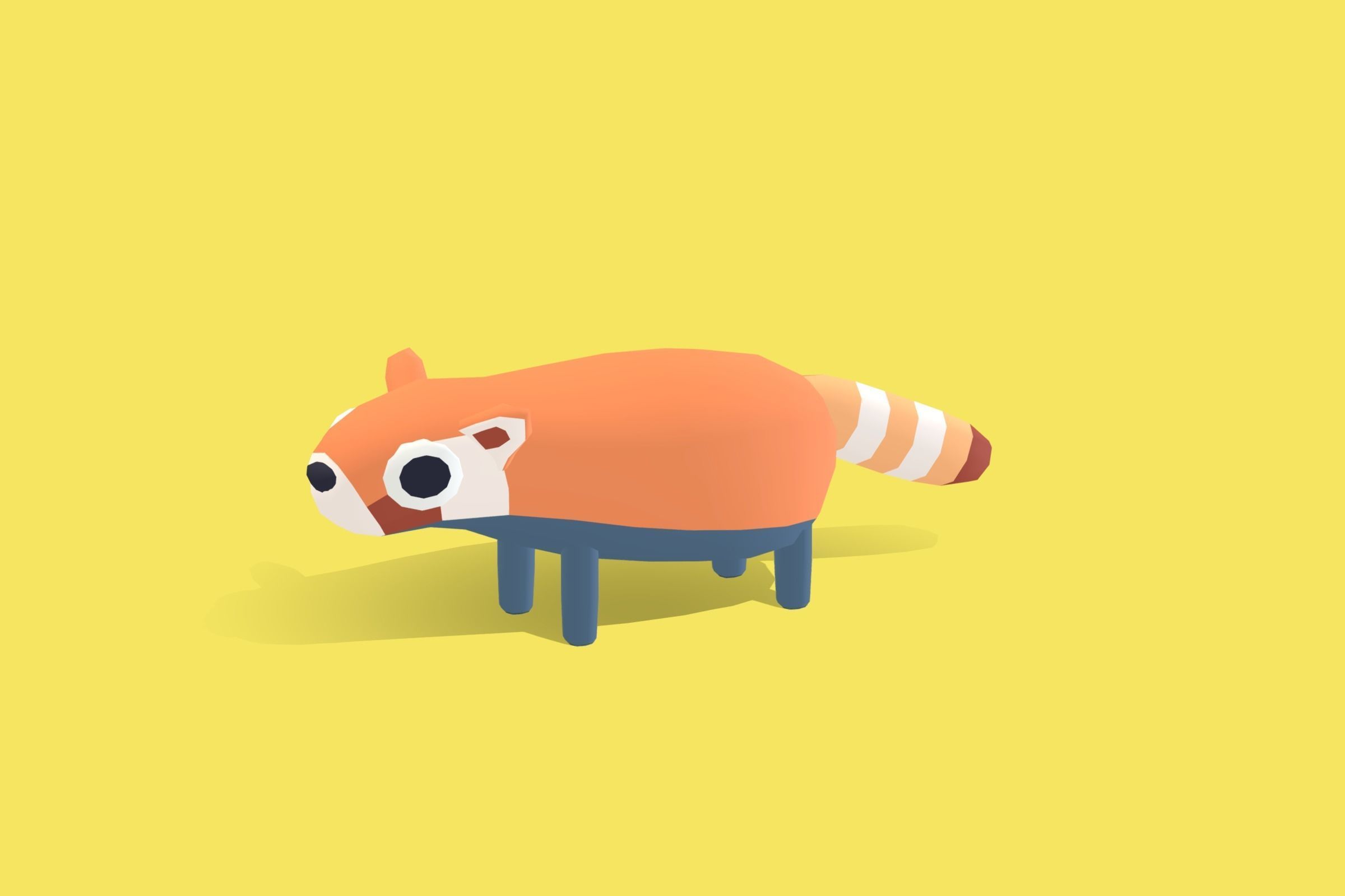 Red Panda - Quirky Series Low-poly 3D model_11