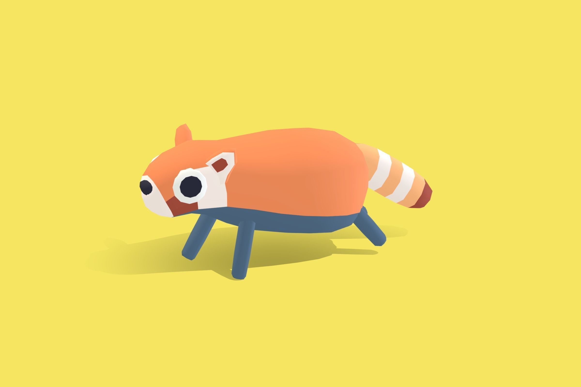 Red Panda - Quirky Series Low-poly 3D model_9