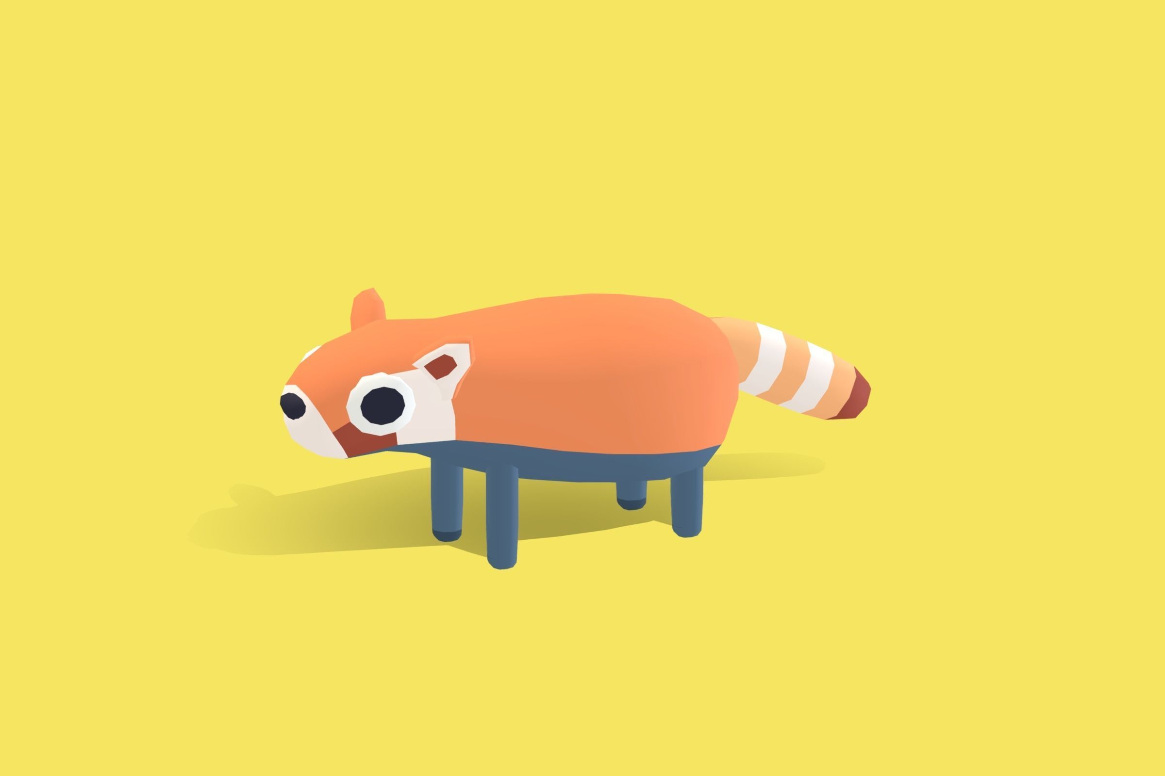 Red Panda - Quirky Series Low-poly 3D model_6