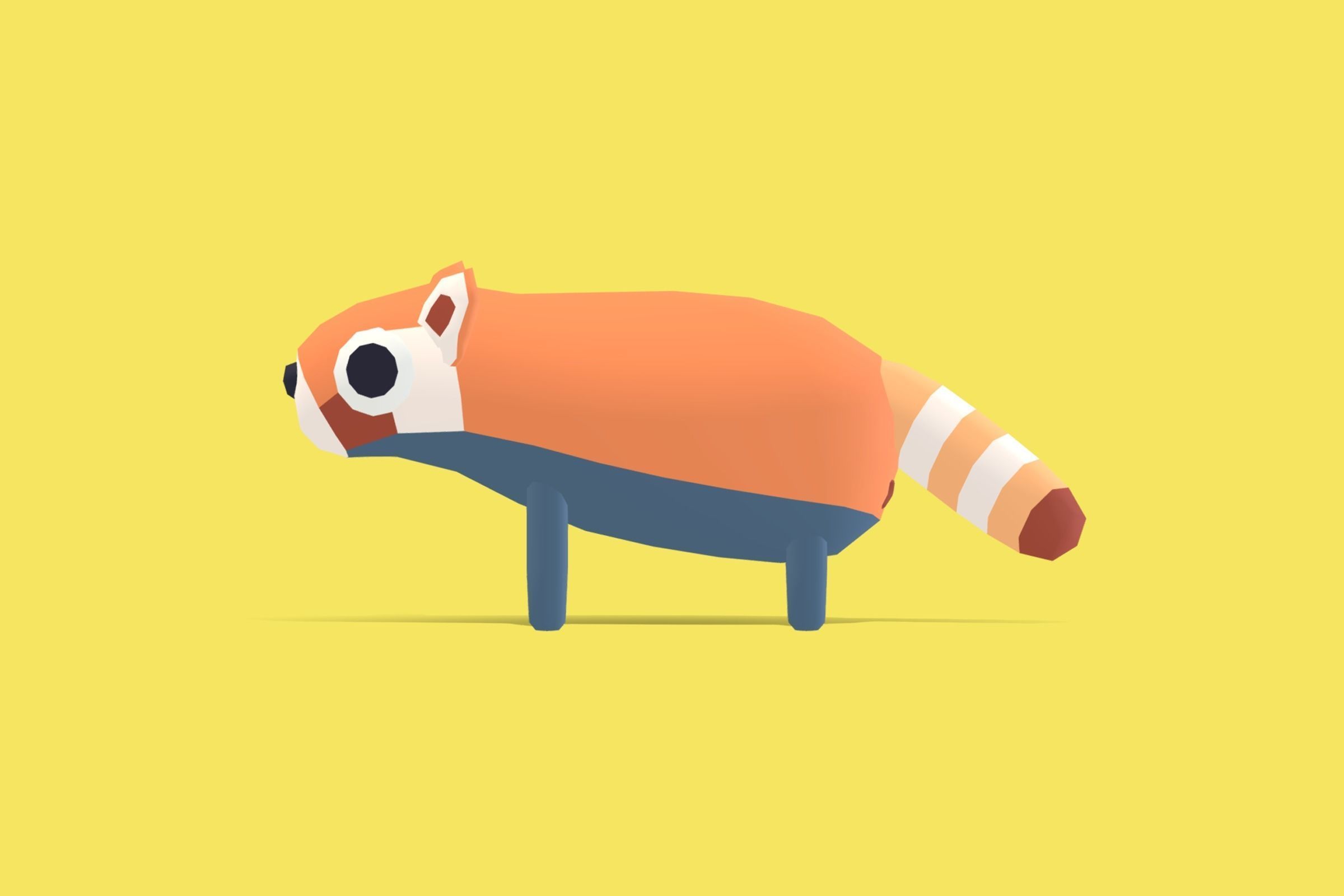 Red Panda - Quirky Series Low-poly 3D model_2