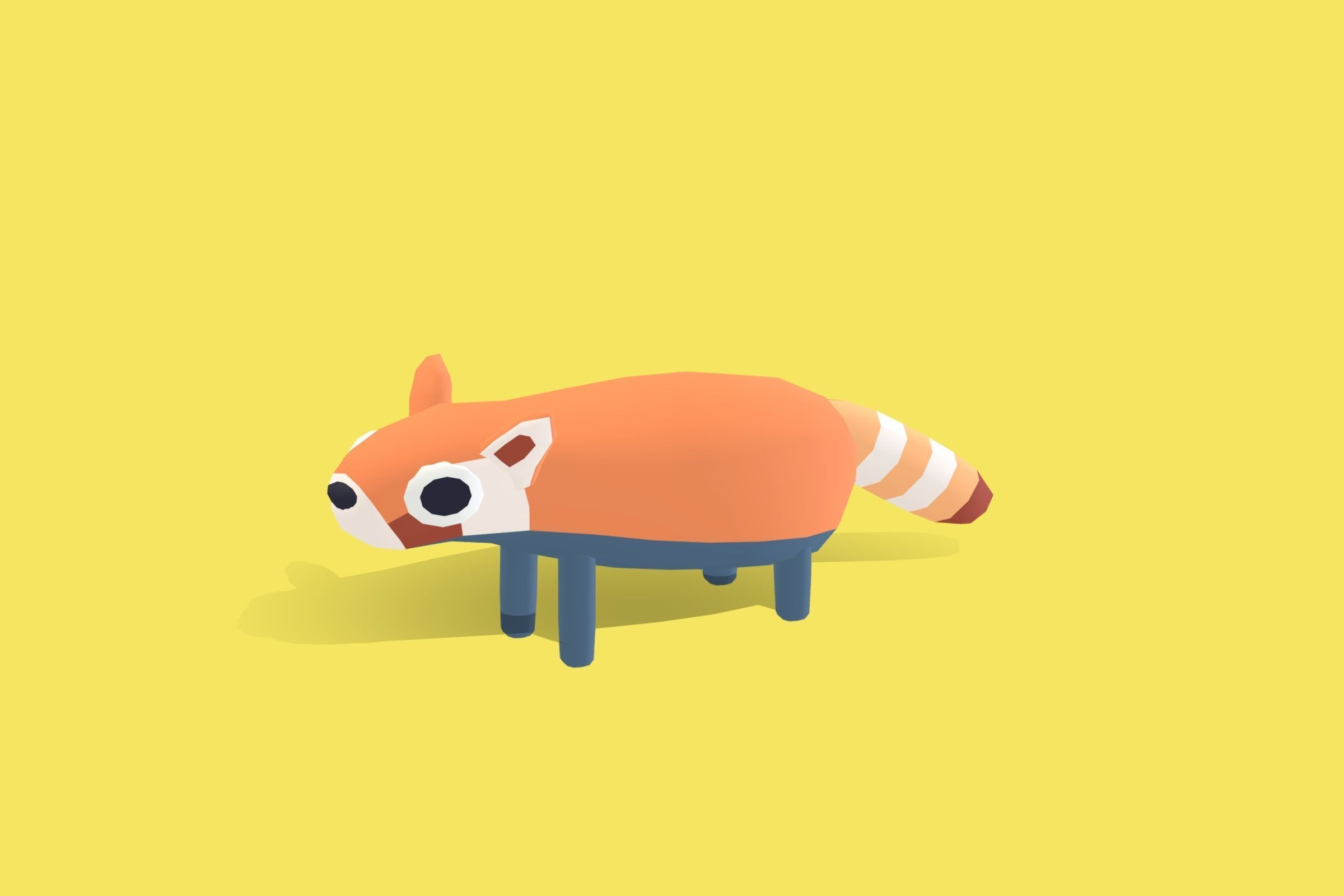Red Panda - Quirky Series Low-poly 3D model_5
