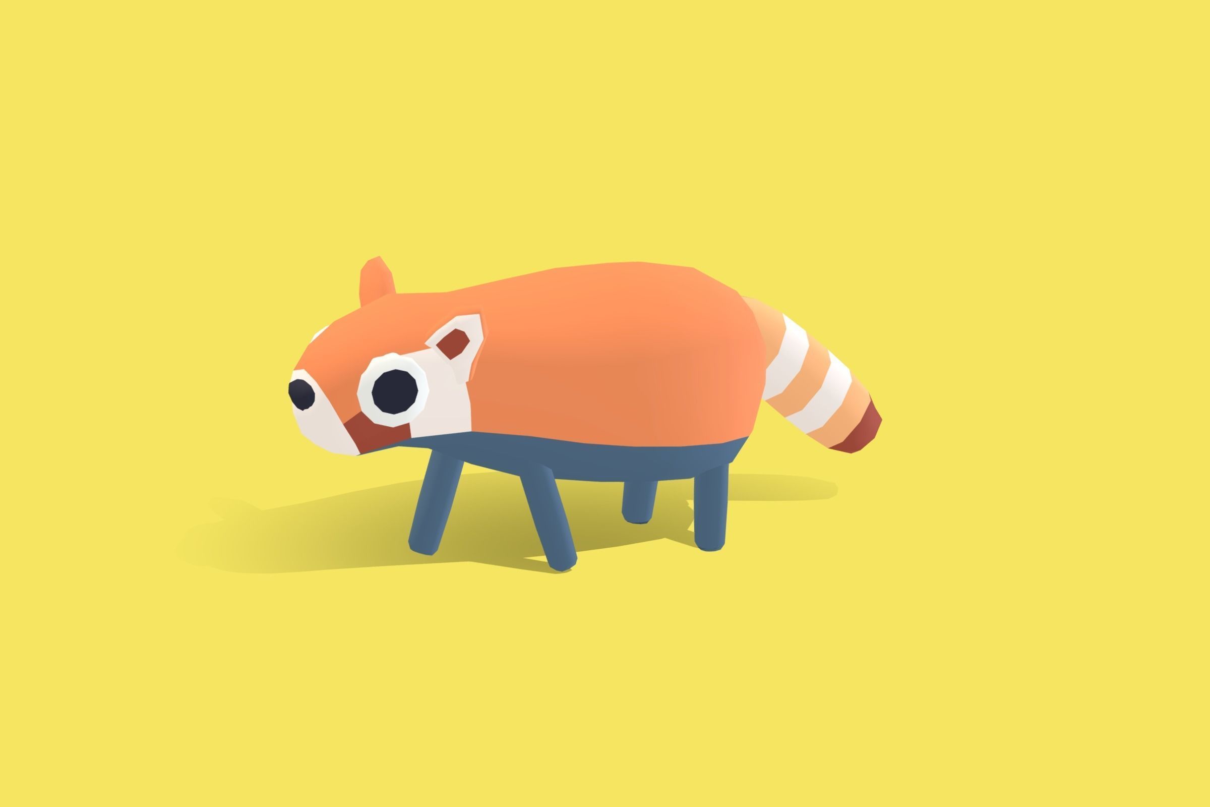 Red Panda - Quirky Series Low-poly 3D model_10
