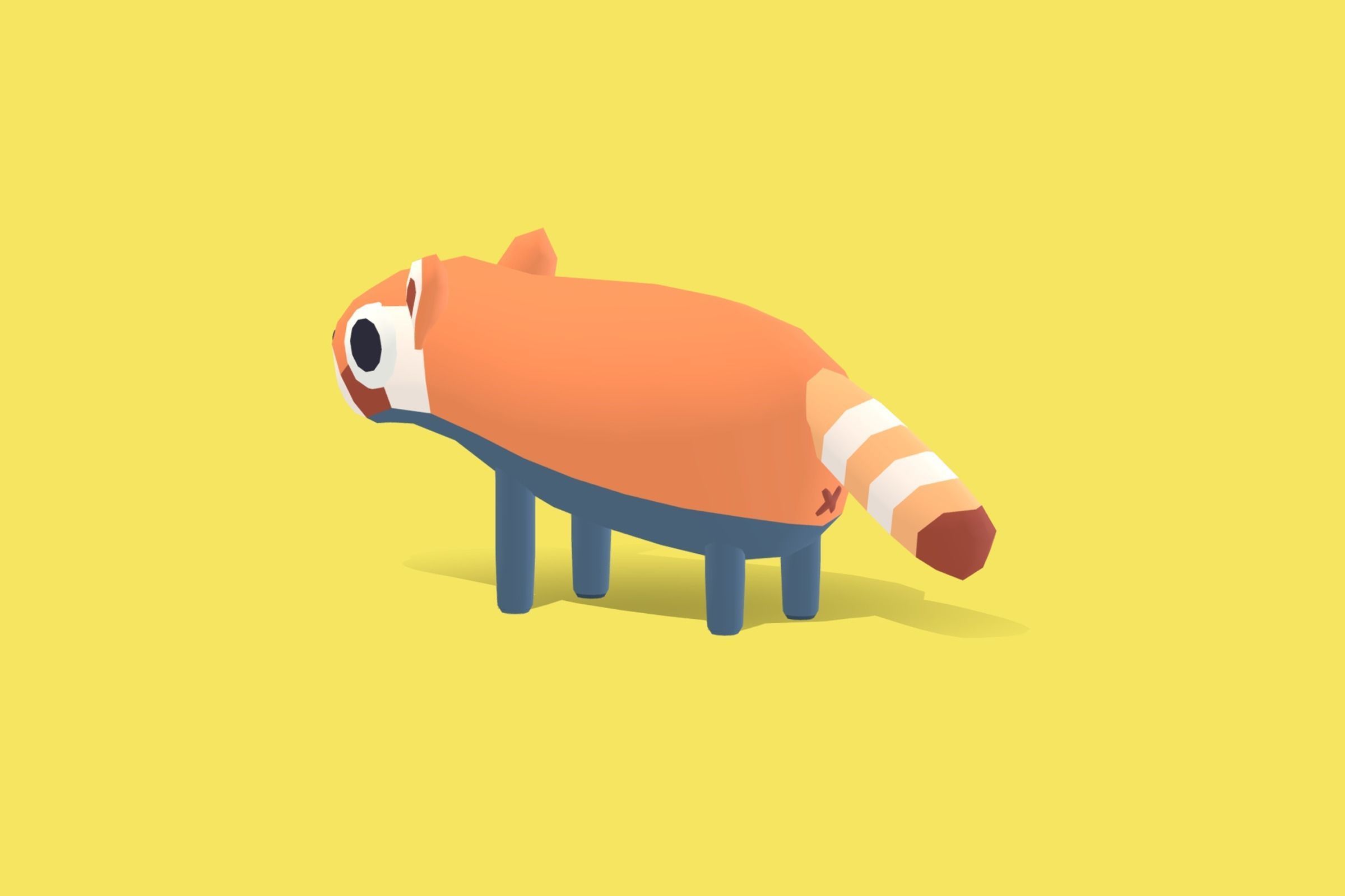 Red Panda - Quirky Series Low-poly 3D model_1