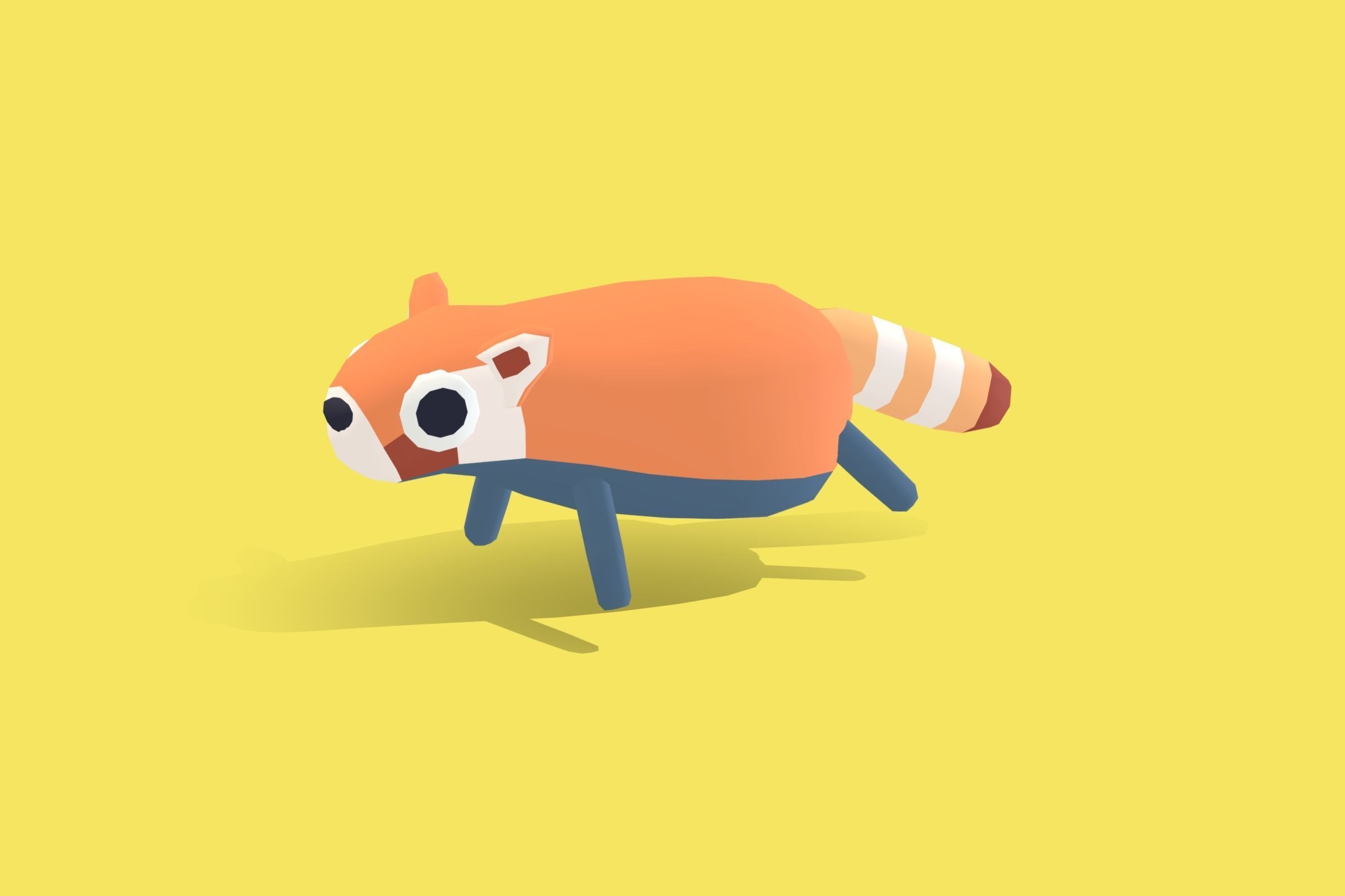 Red Panda - Quirky Series Low-poly 3D model_3