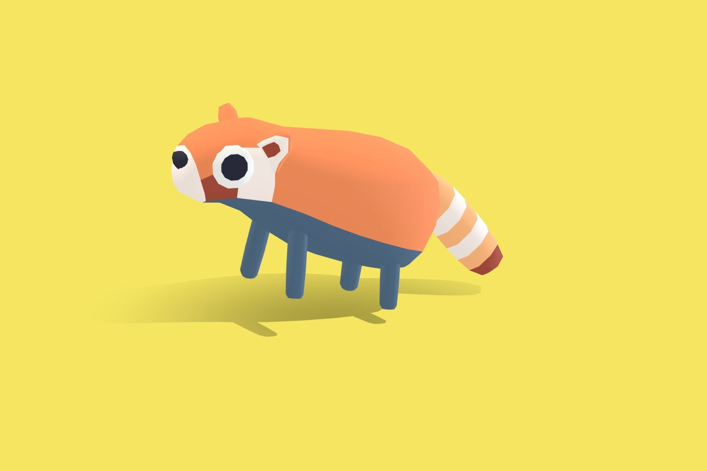 Red Panda - Quirky Series Low-poly 3D model_4