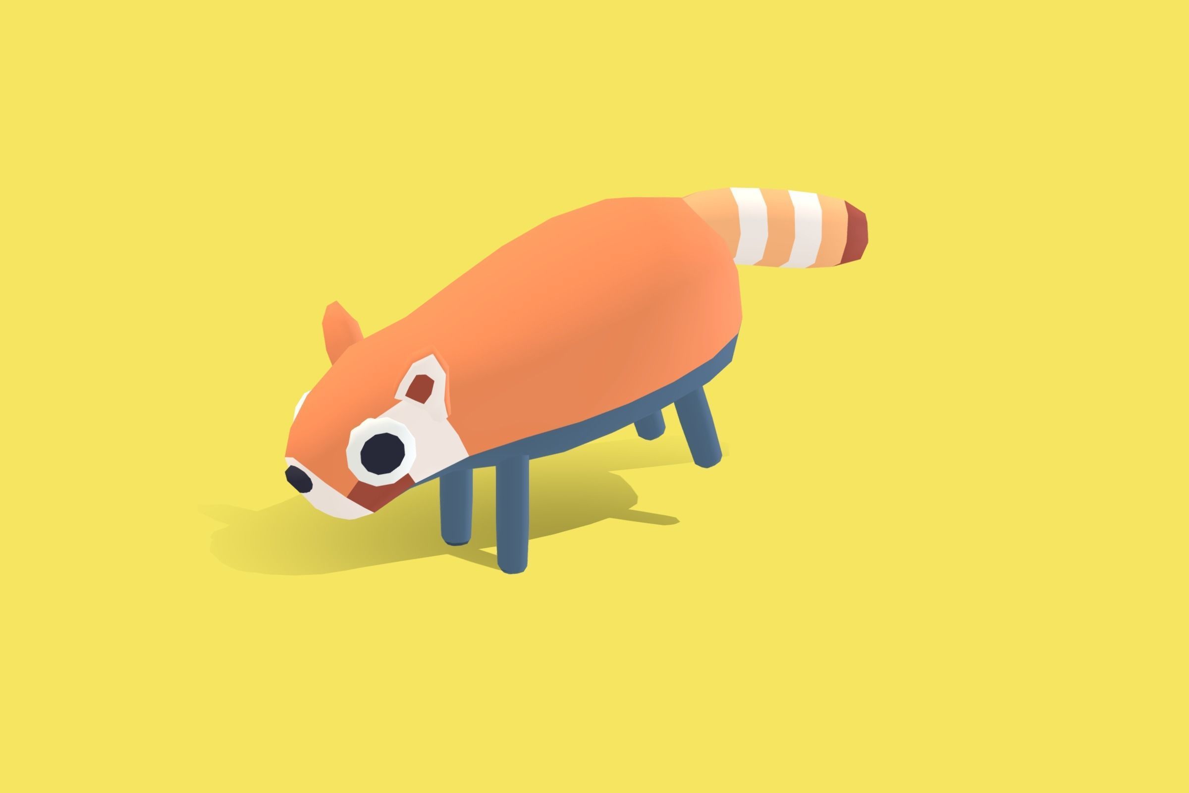 Red Panda - Quirky Series Low-poly 3D model_12
